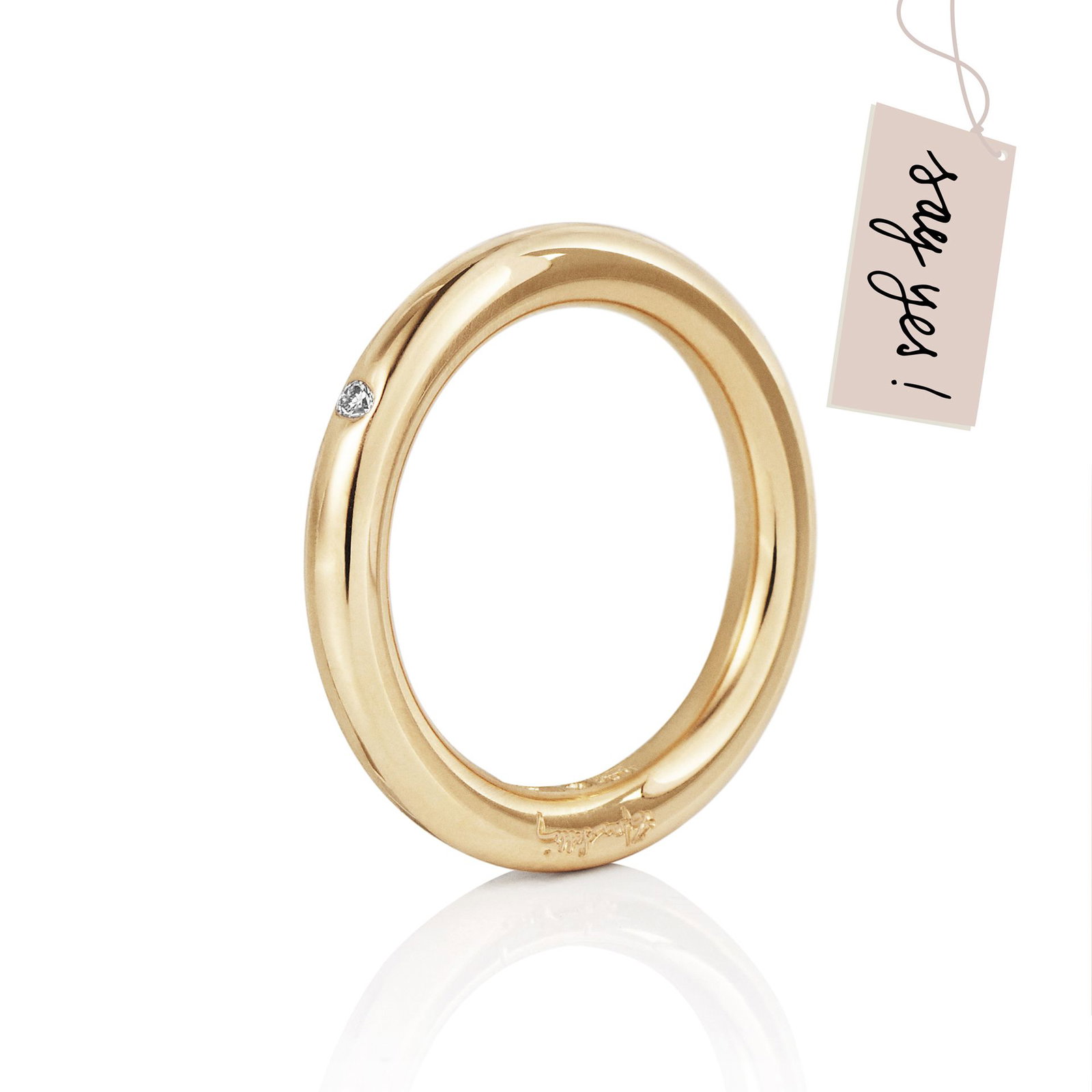 Efva Attling One Love & Stars Thin Ring 0.02 ct 17.50 - HYRA RING: GULD