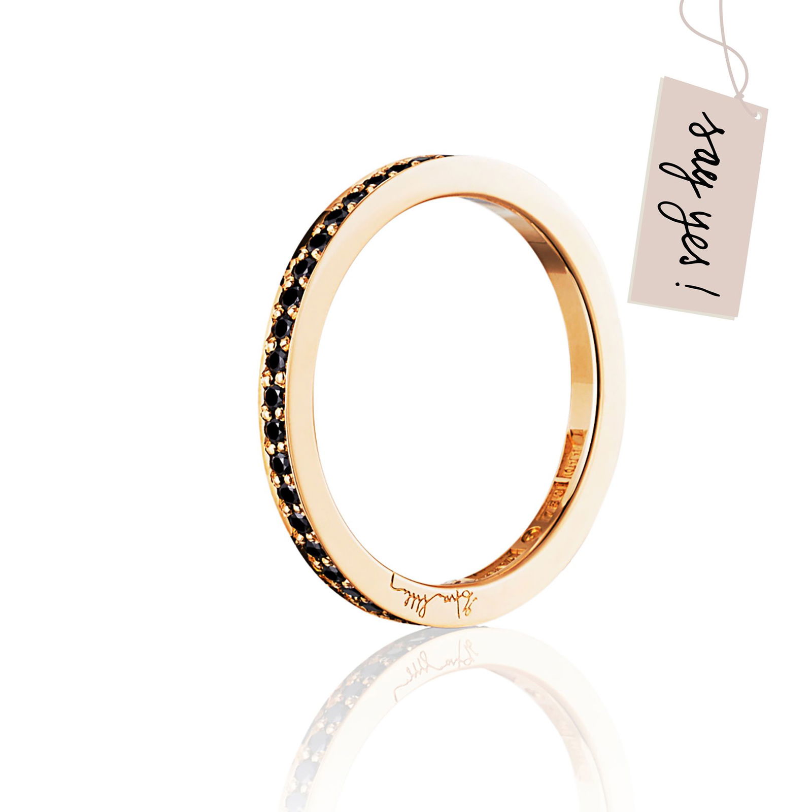 Efva Attling Signature & Black Stars Thin Ring. 17.50 - HYRA RING: GULD