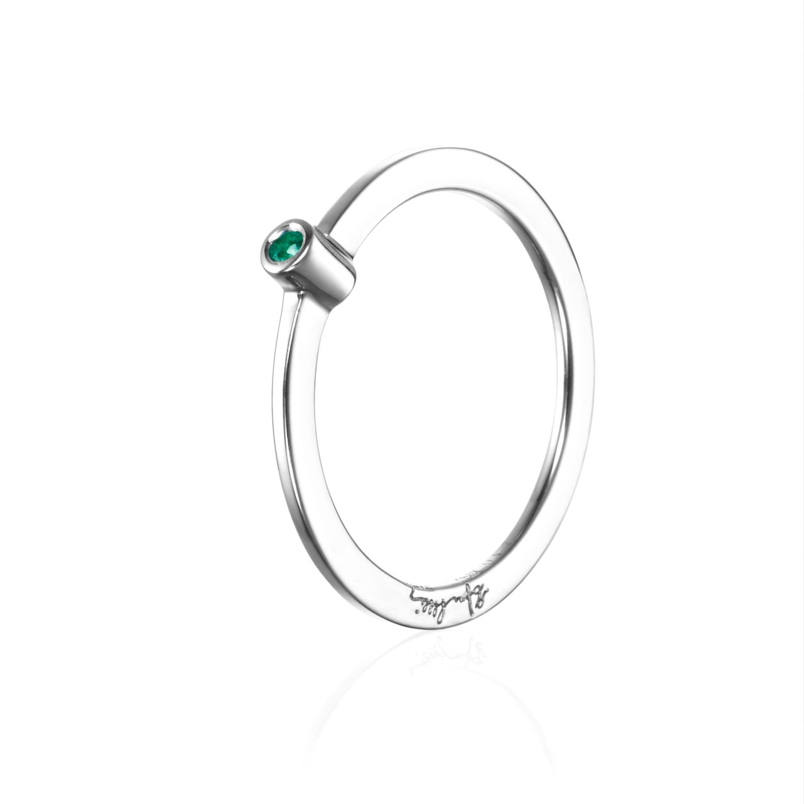 Alternativ bild 0 för Micro Blink - Green Emerald Ring Silver 15.00 mm