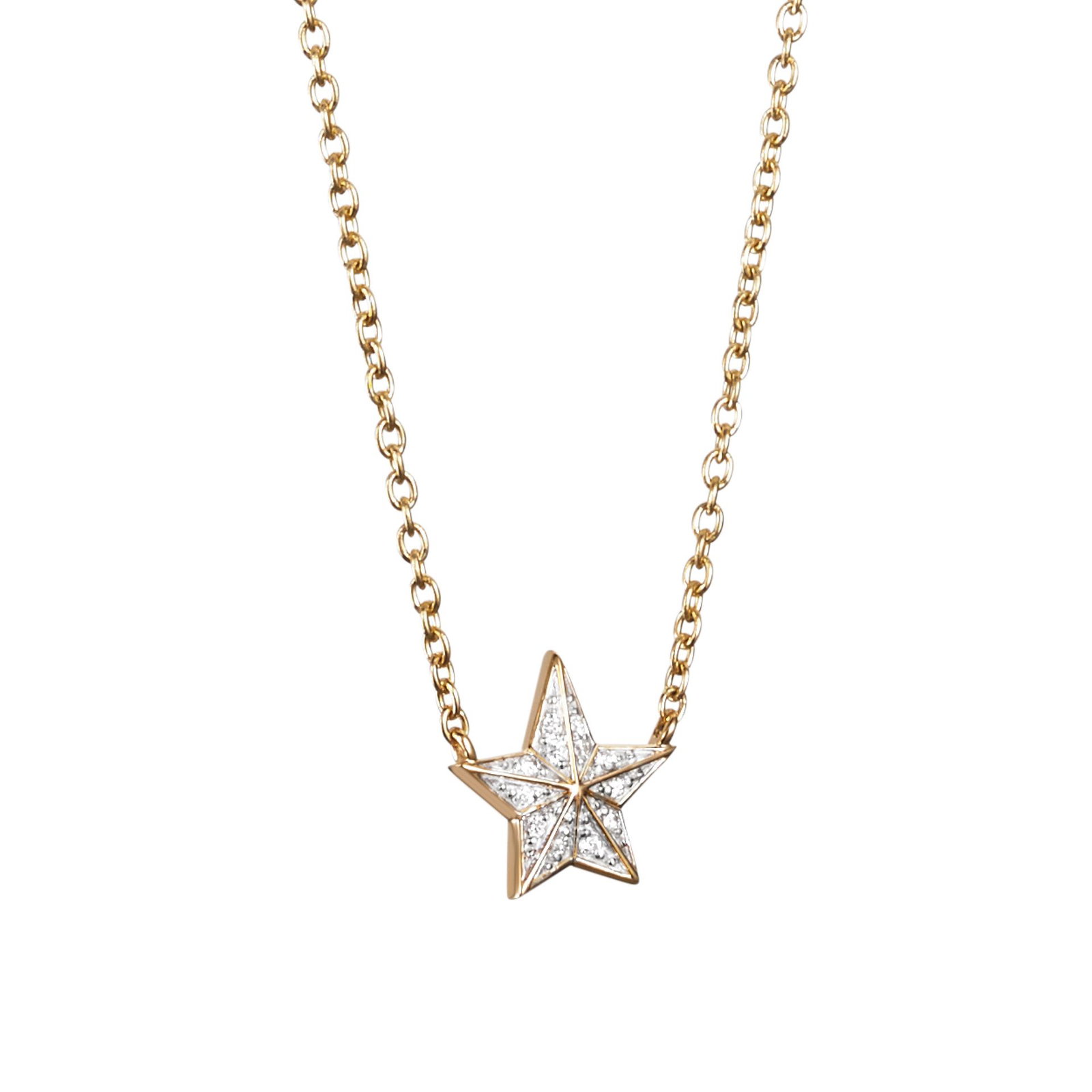 Efva Attling Catch A Falling Star & Stars Necklace. 42/45 - GULD