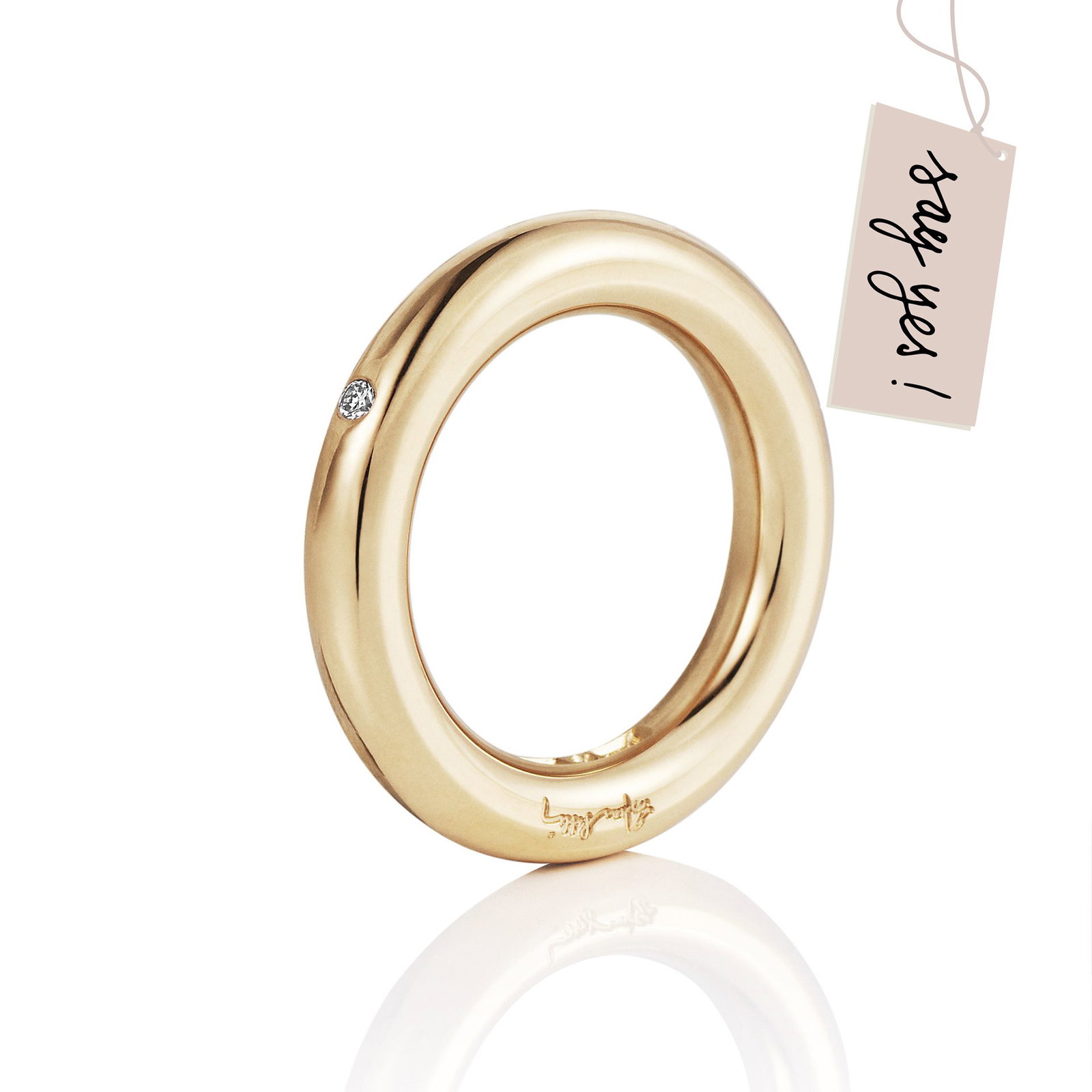 Efva Attling One Love & Stars Ring 0.03 ct 17.50 - HYRA RING: GULD