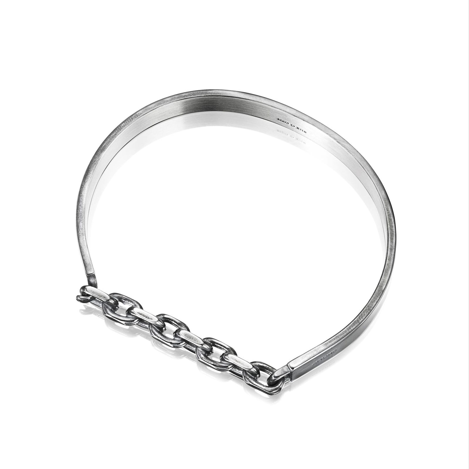 Efva Attling Chain Chain Cuff - Black. M - SILVER