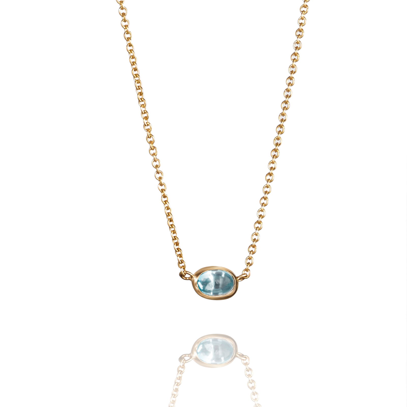 Love Bead Necklace Gold - Topaz