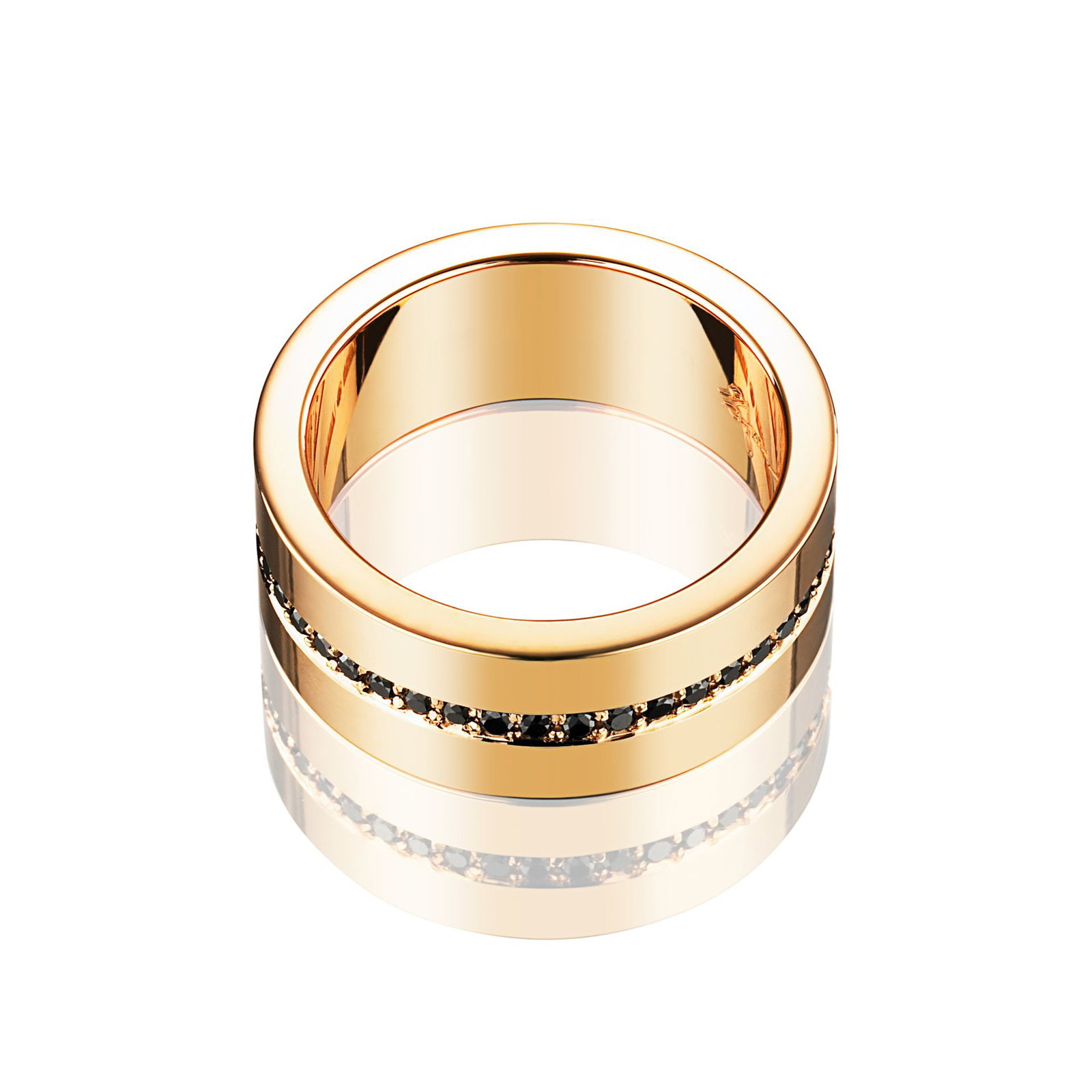 Wide & Black Stars Ring bild 3