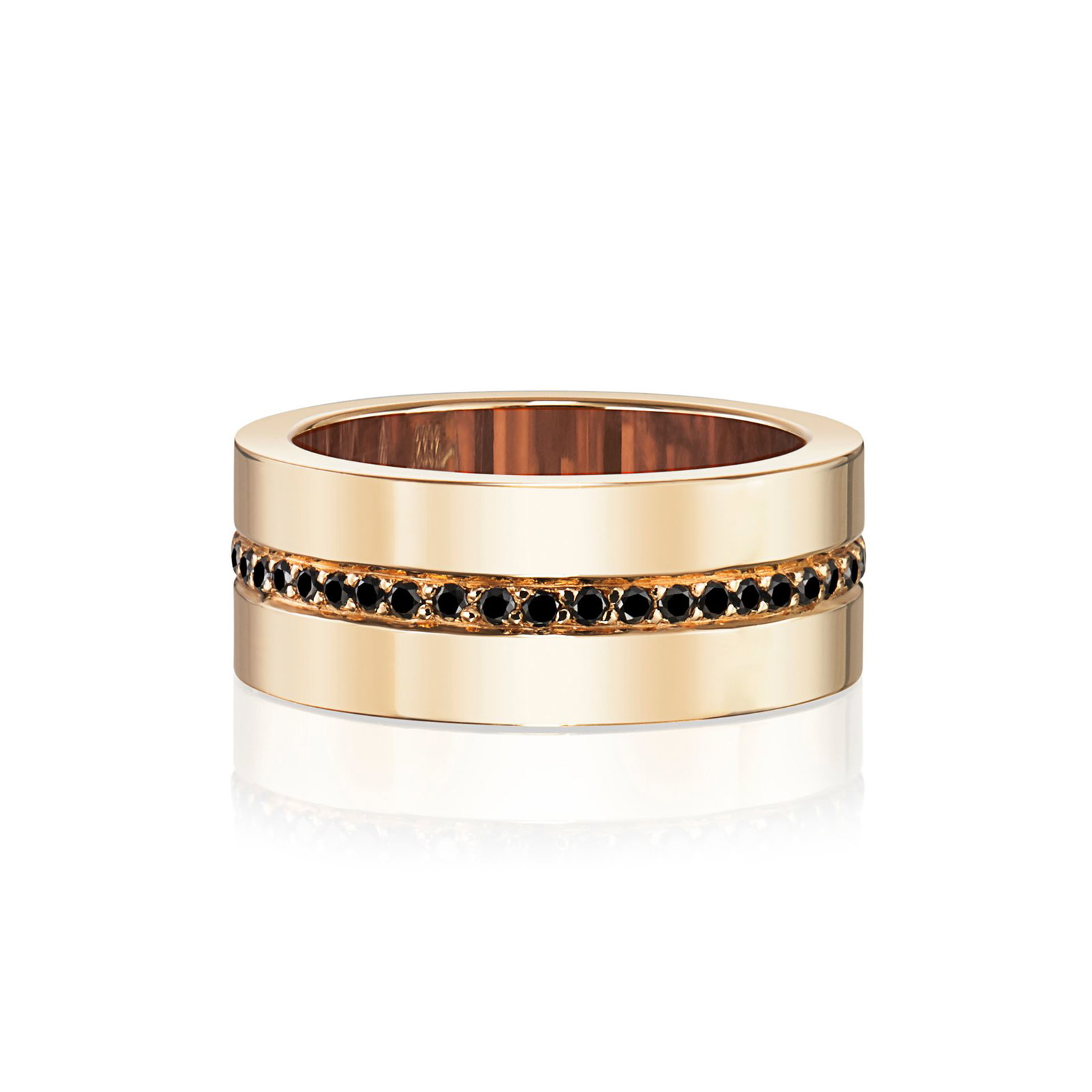 Wide & Black Stars Ring bild 4