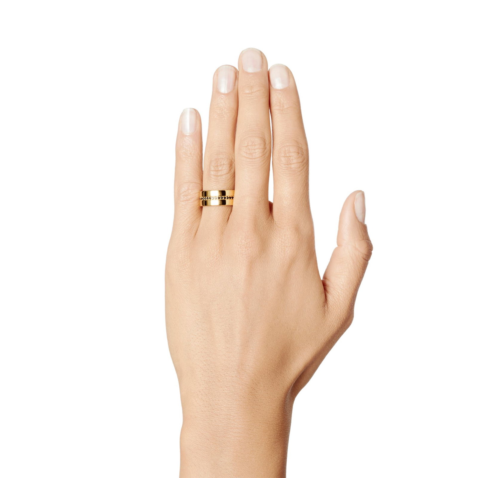 Wide & Black Stars Ring bild 5