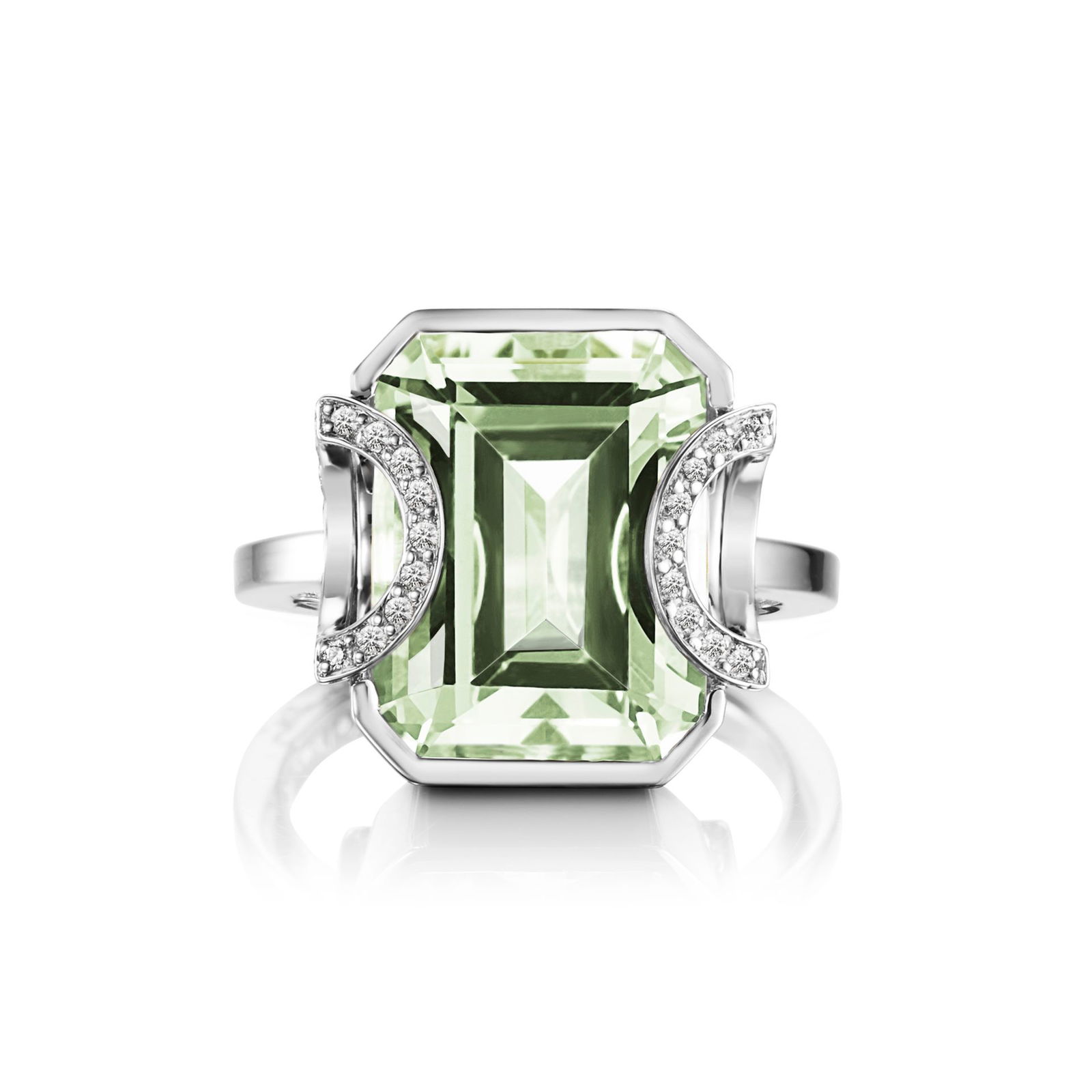 Alternativ bild 0 för Little Magic Star - Green Quartz Ring Vitguld 15.00 mm