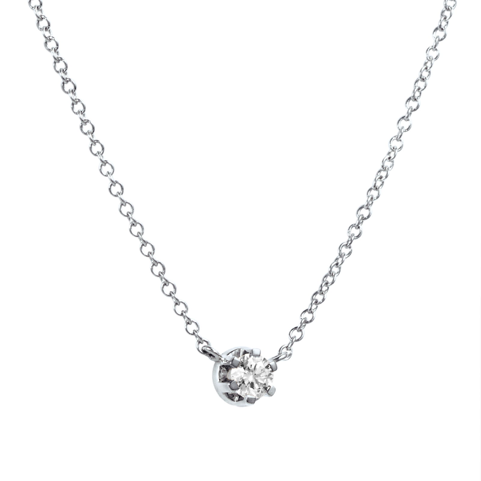 Alternativ bild 0 för Crown & Stars Halsband 0.30ct Vitguld