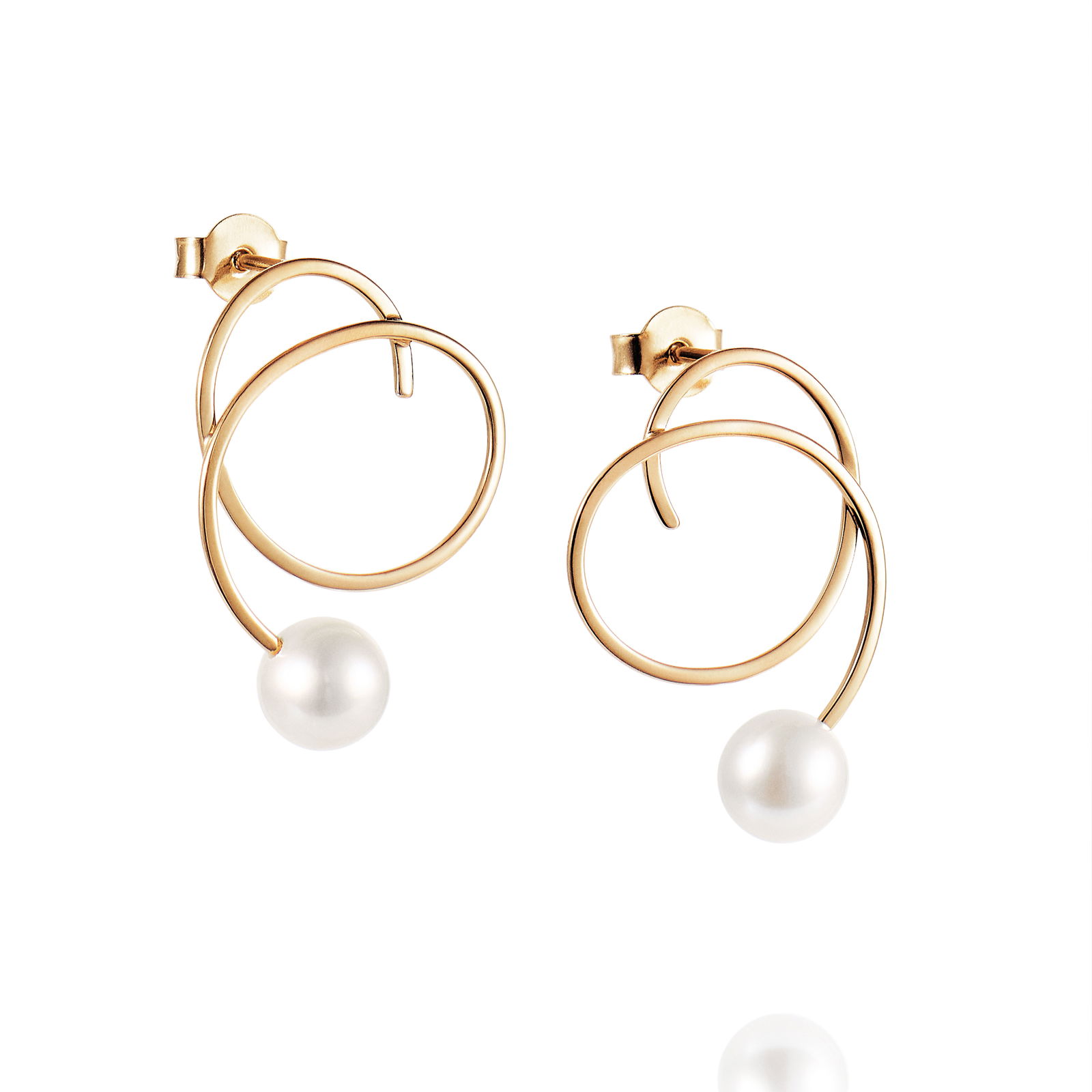 Alternativ bild 0 för Little Curly Pearly Örhänge Guld