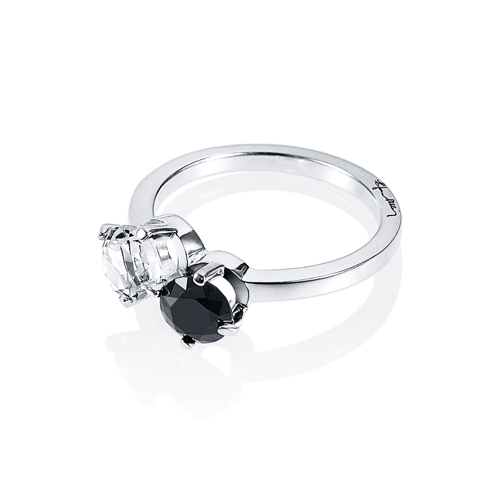 The Storm & I Ring Crystal Quartz/Onyx bild 5