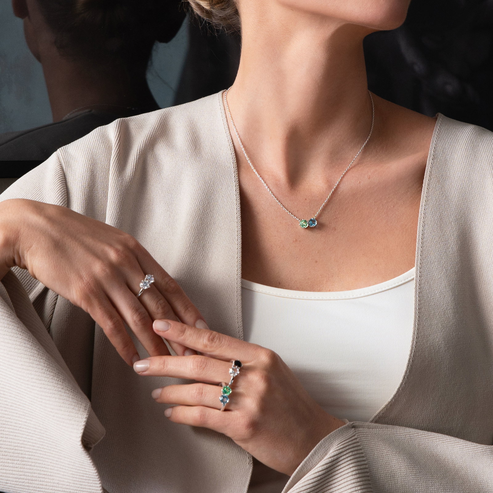 The Sea & I Ring Green Sapphire/Topaz bild 2