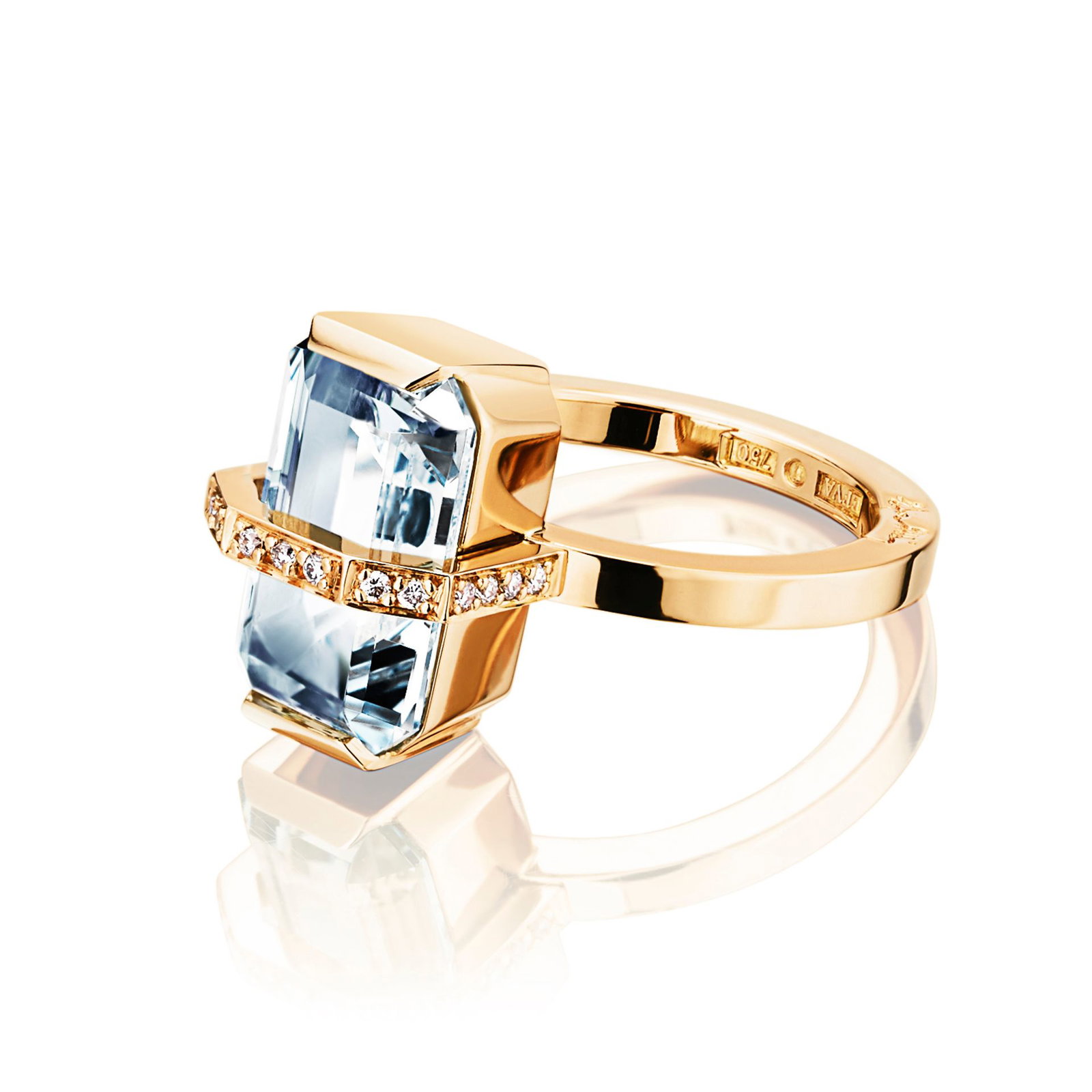 Little Bend Over Ring - Aquamarine bild 5