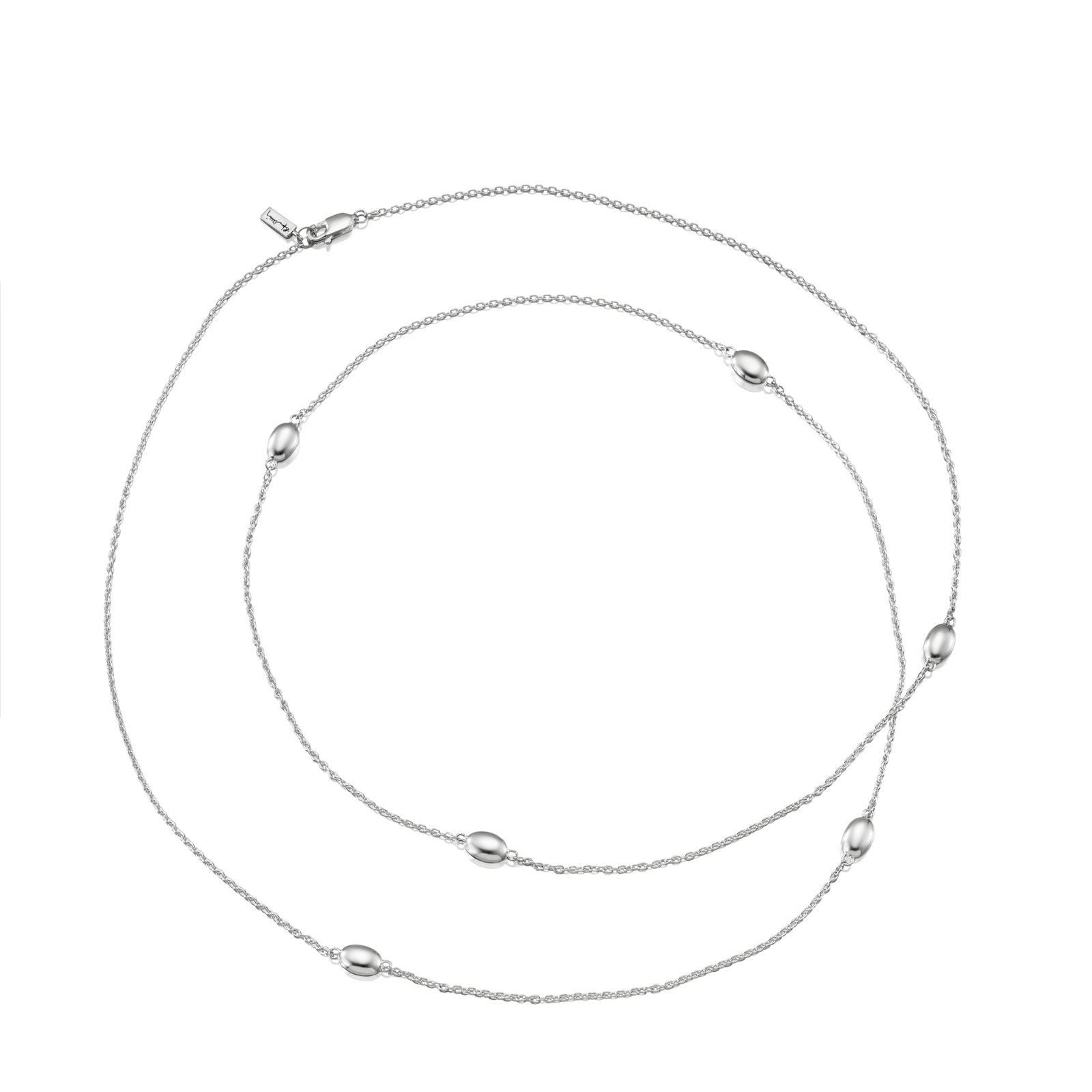 Love Bead Long Necklace - Silver bild 3