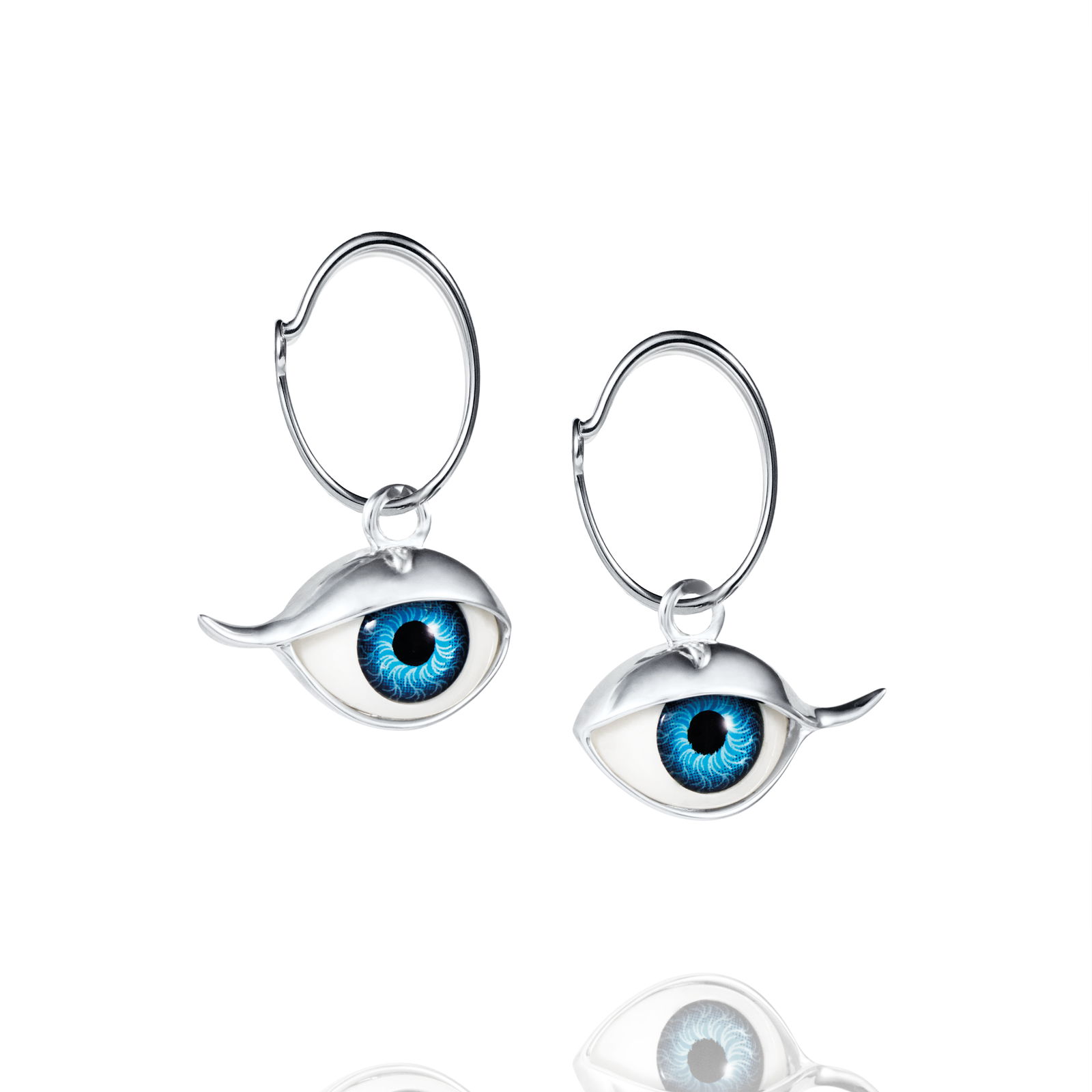 Alternativ bild 0 för Eyes Eyes Baby Hoops Silver