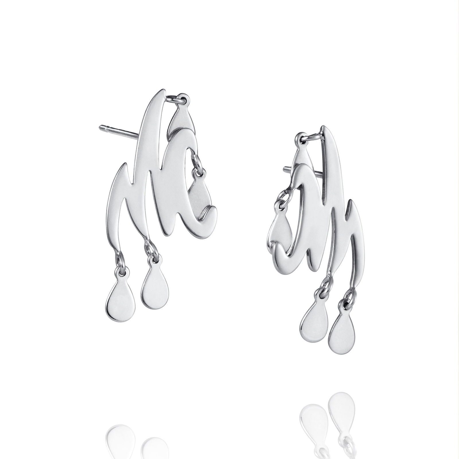 Produktfoto för Wave Örhänge Silver