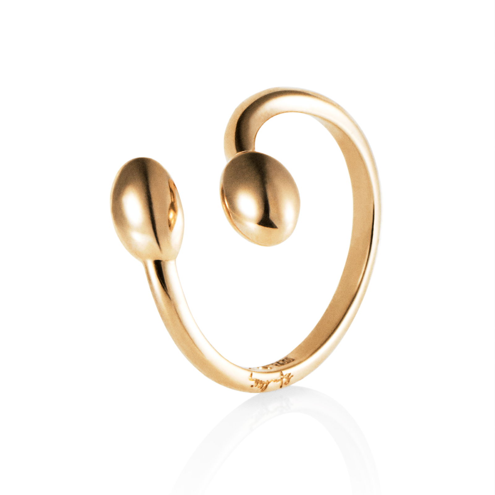 Alternativ bild 0 för Love Bead Twin Ring Gold 15.00