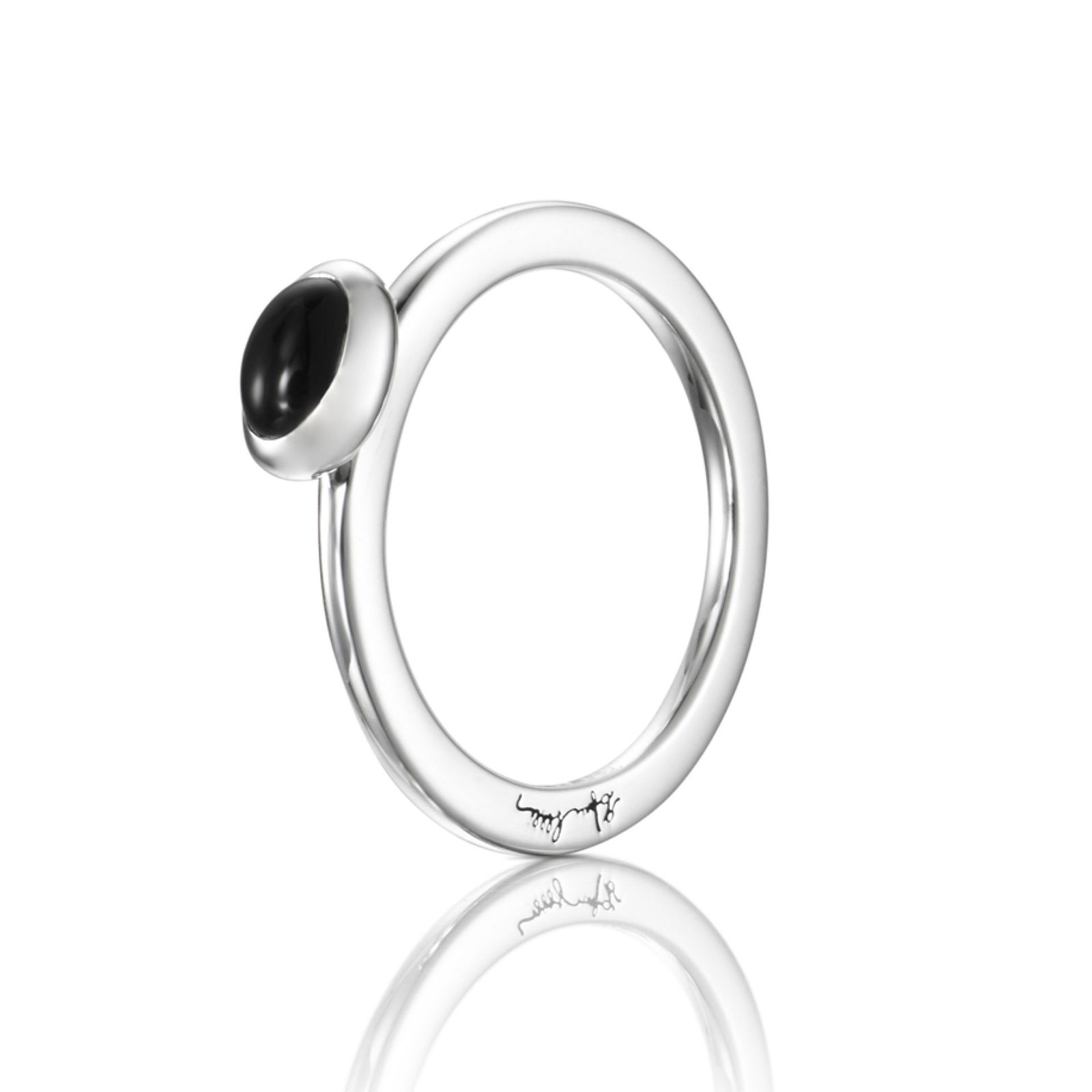Alternativ bild 0 för Love Bead Silver - Onyx Ring Silver 15.00 mm
