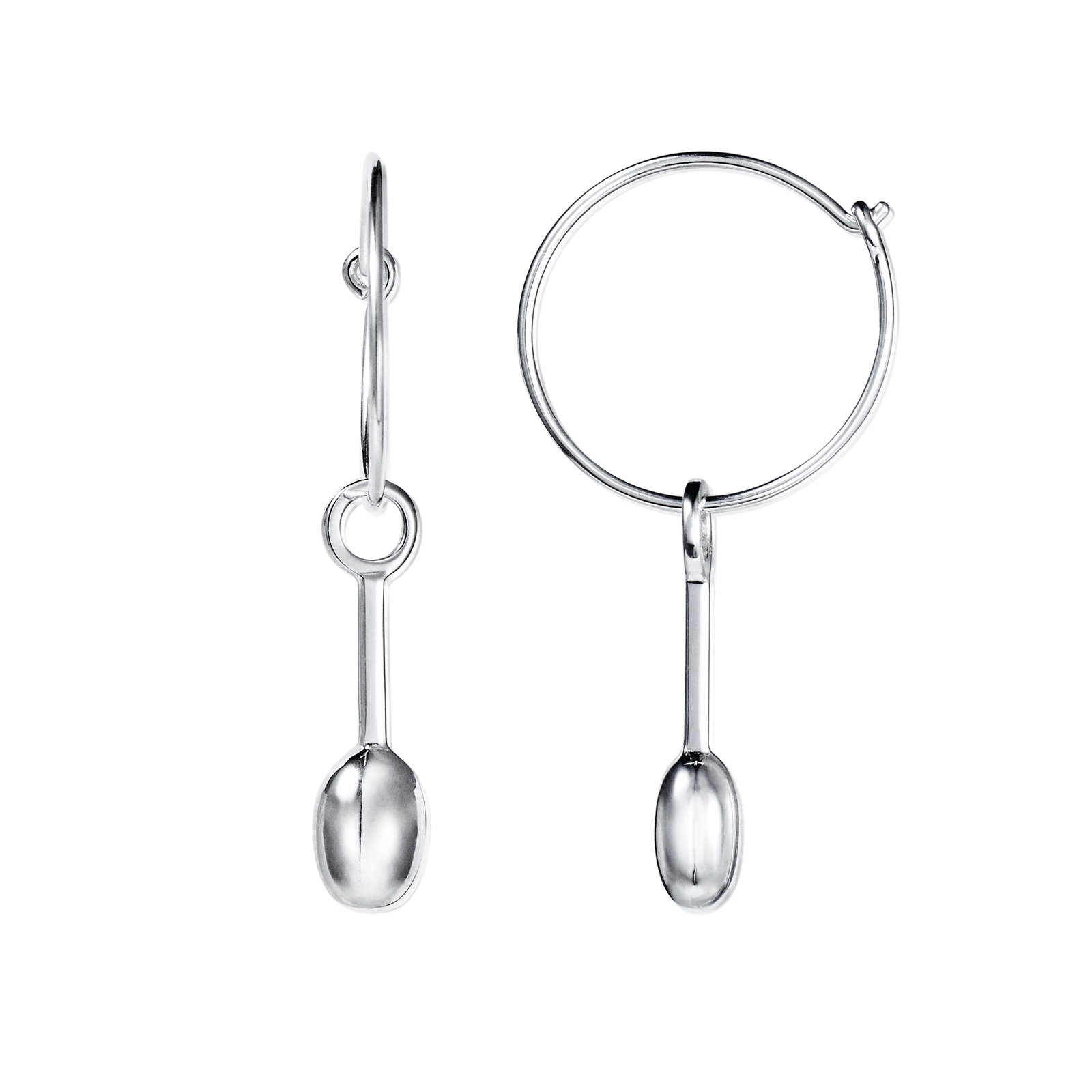 Love Bead Hoops - Silver Long bild 3