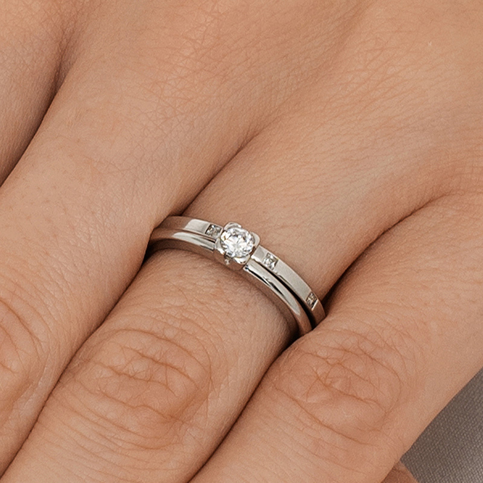 Love Bead Wedding Ring 0.19 ct bild 7