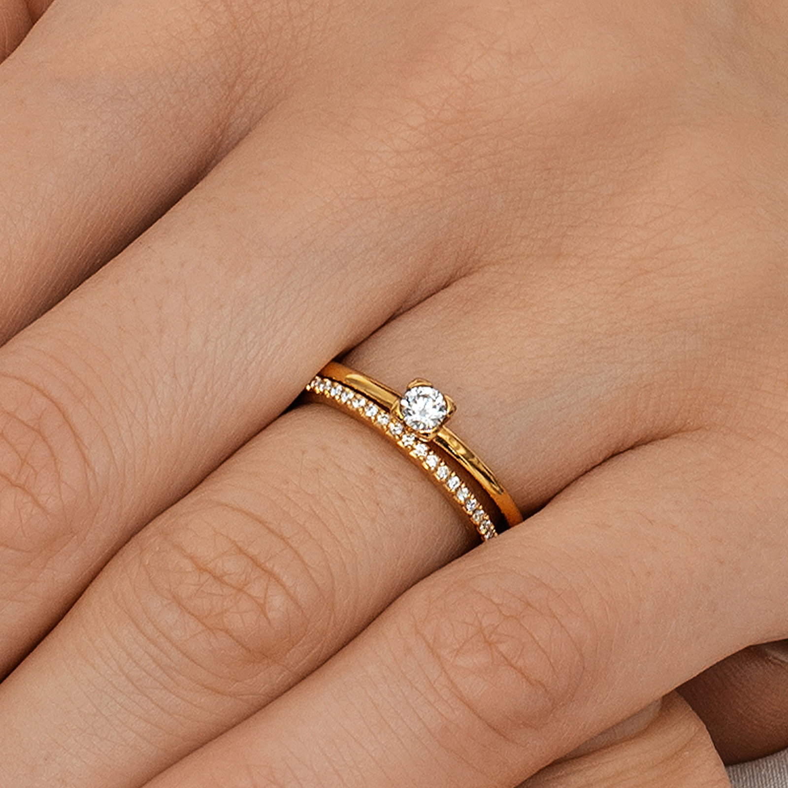 Love Bead Wedding Ring 0.19 ct bild 5