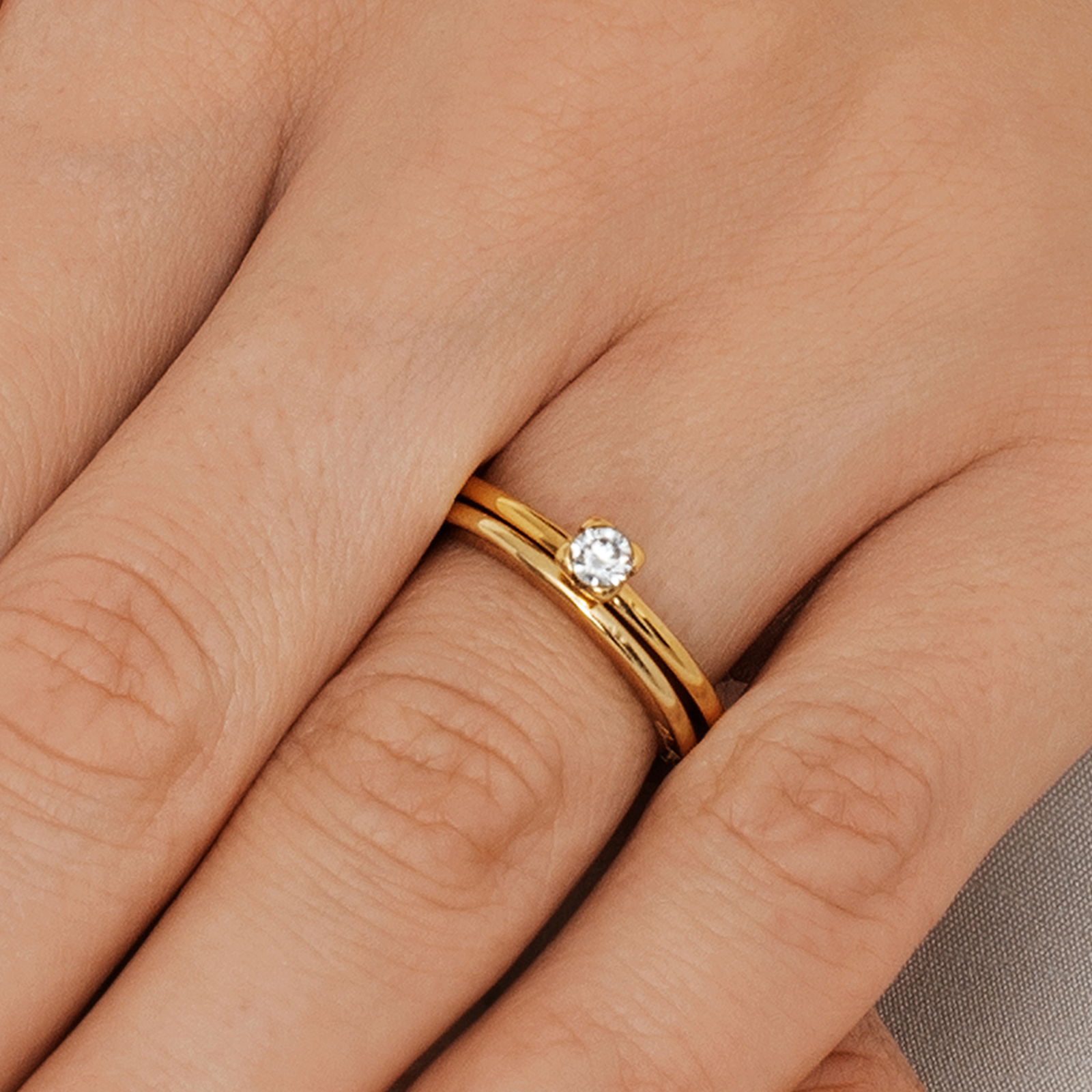 Love Bead Wedding Ring 0.19 ct bild 7