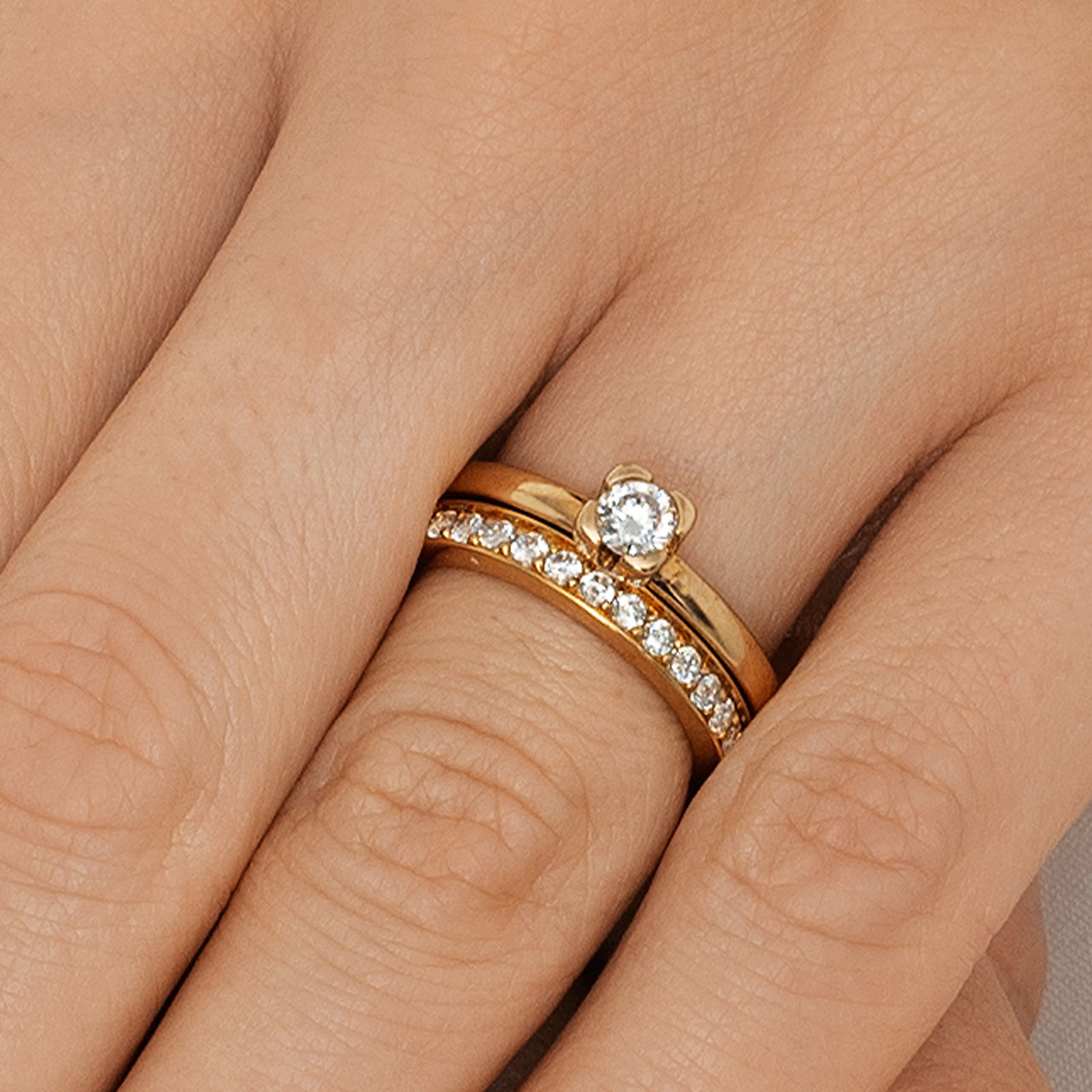 Love Bead Wedding Ring 0.30 ct bild 5