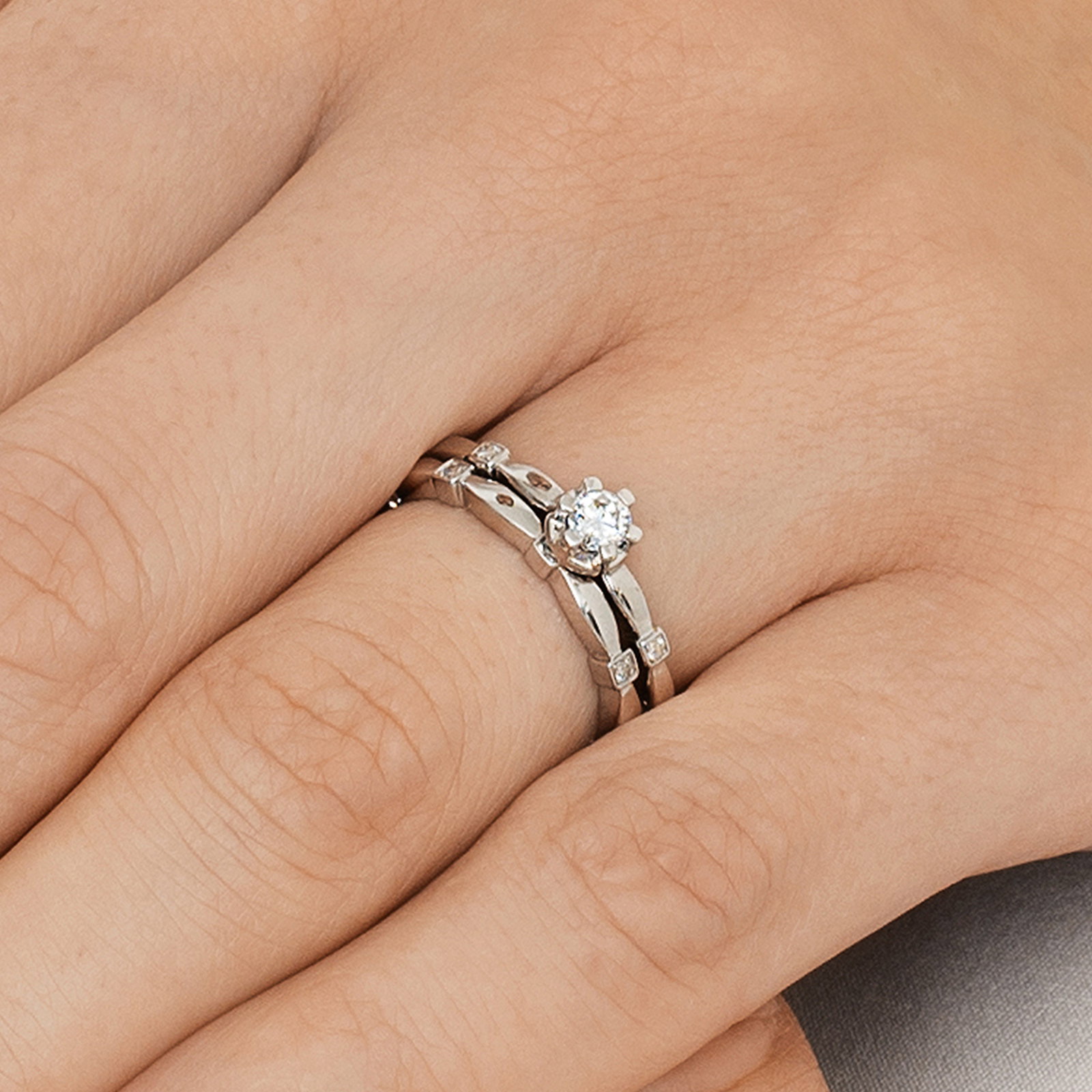 Forget Me Not Star Ring 0.19 ct bild 5