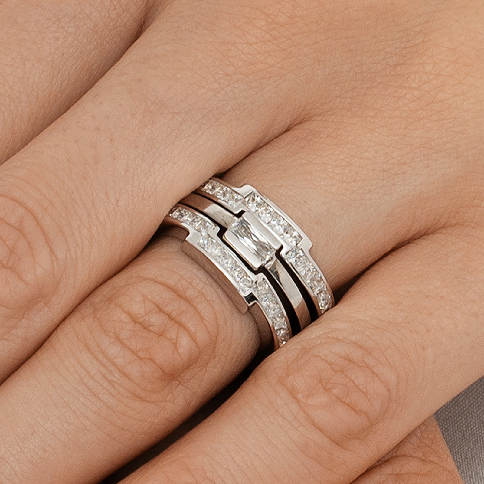 Deco Wedding Ring 0.36 ct bild 4