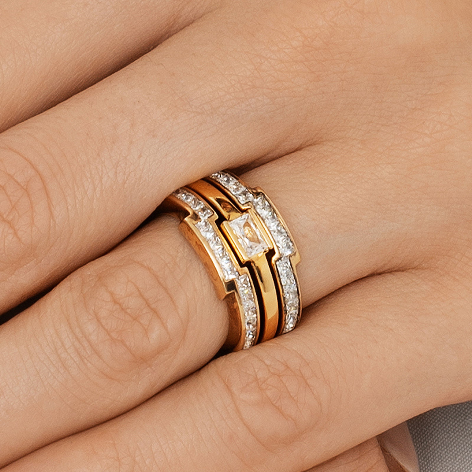 Deco Wedding Ring 0.36 ct bild 7