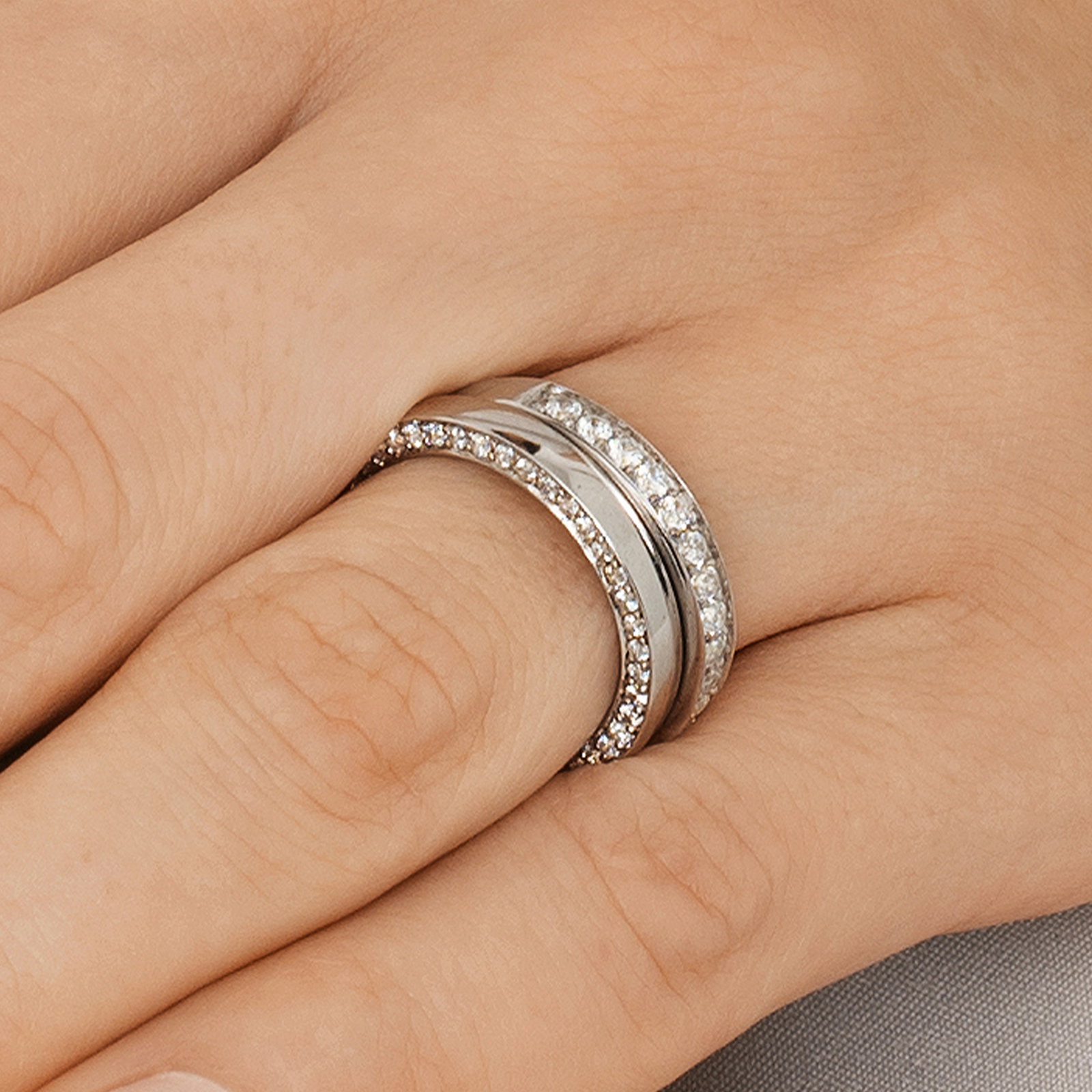 Half Round & Stars On Side Ring bild 5