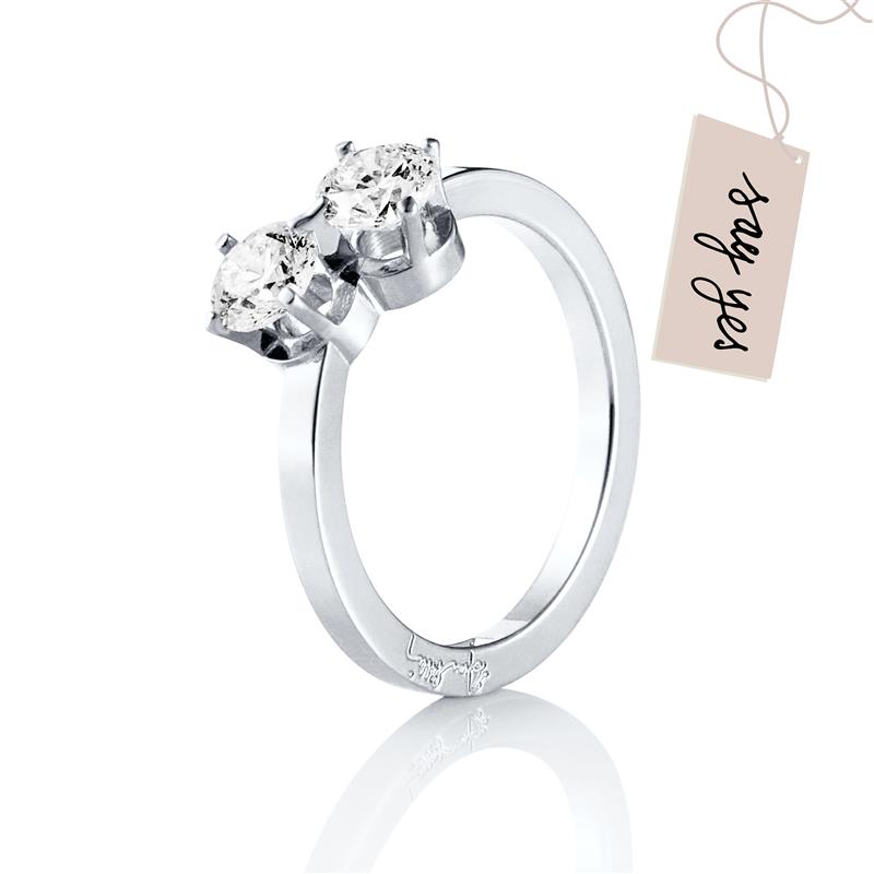 Efva Attling Twin Star Ring 1.0 ct. 17.50 - HYRA RING: SILVER