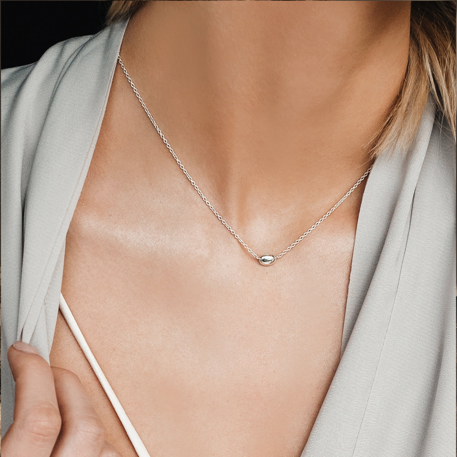 Love Bead Necklace - Silver bild 2