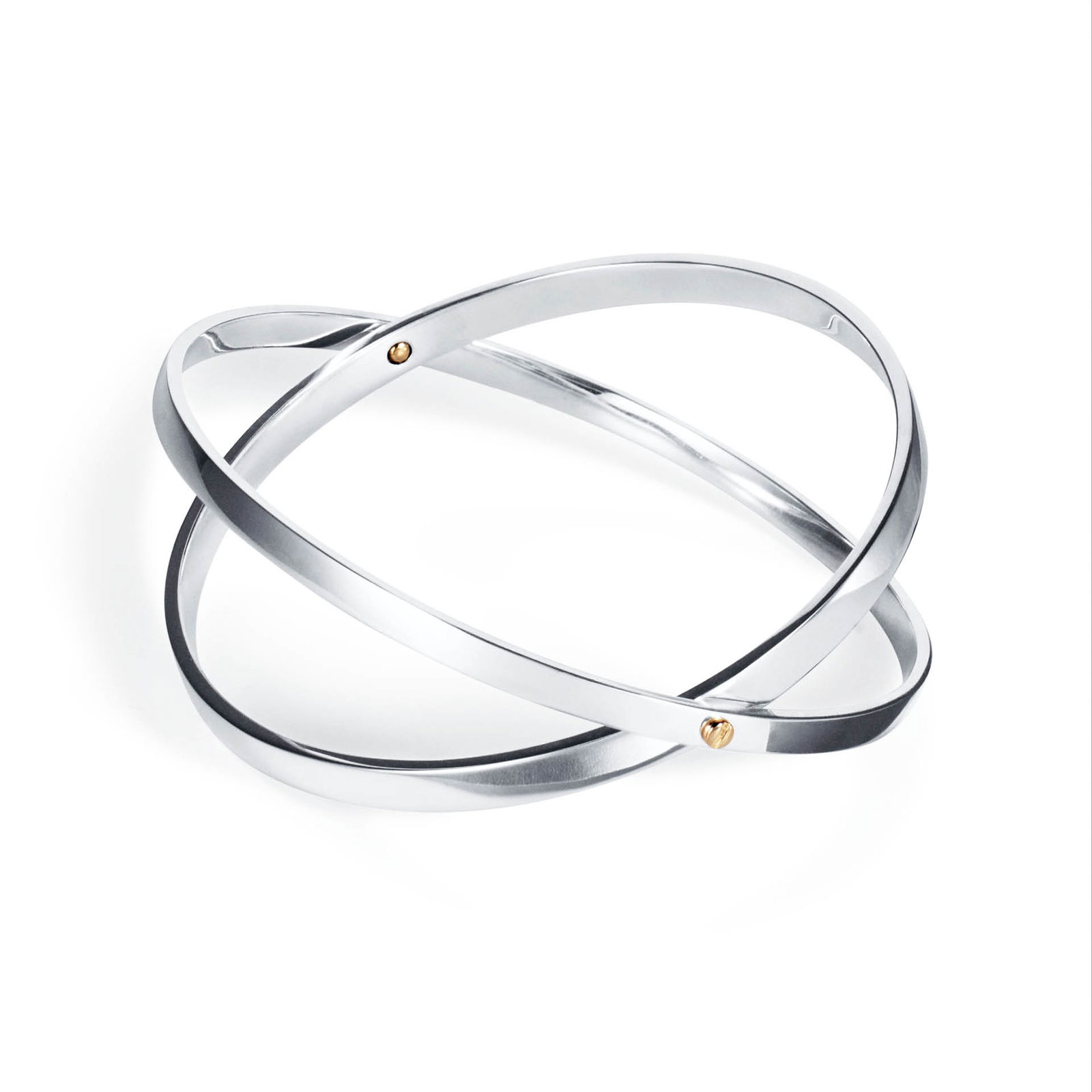 Efva Attling Two Of Us Cuff M - SILVER & GULD
