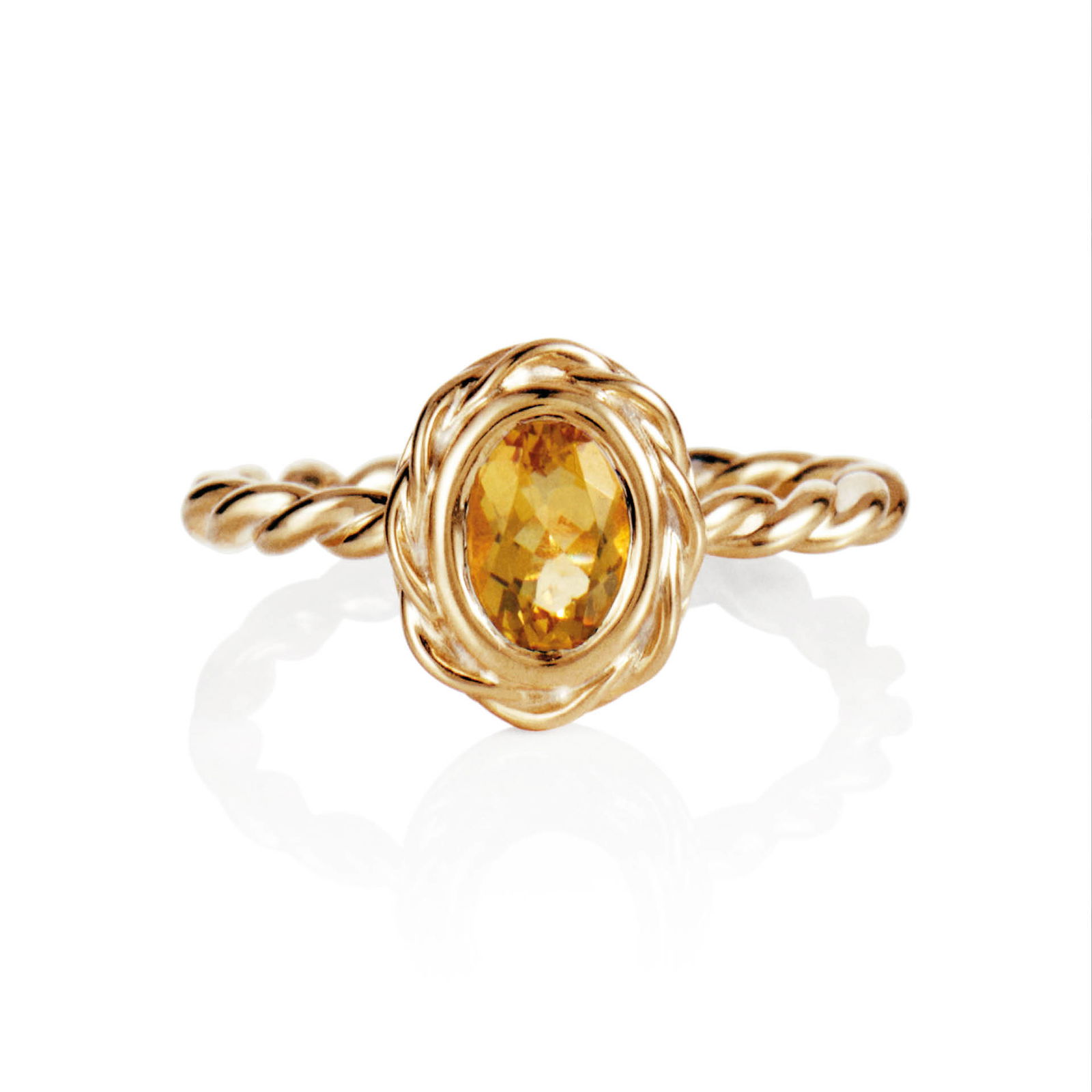 Efva Attling Wrapped Colour Ring - Citrine 17.50 - GULD