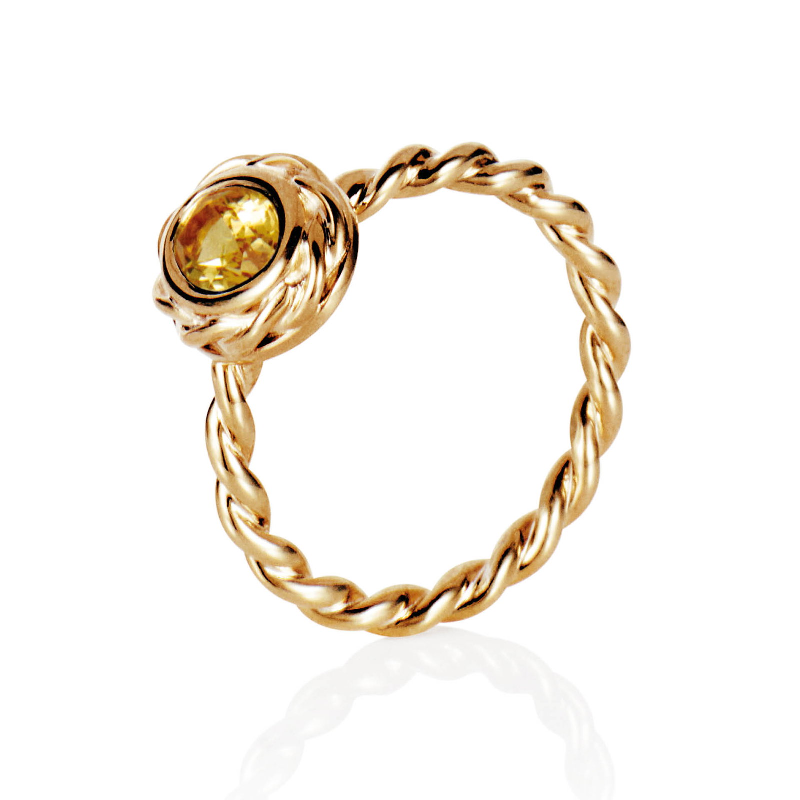 Wrapped Colour Ring - Citrine bild 3