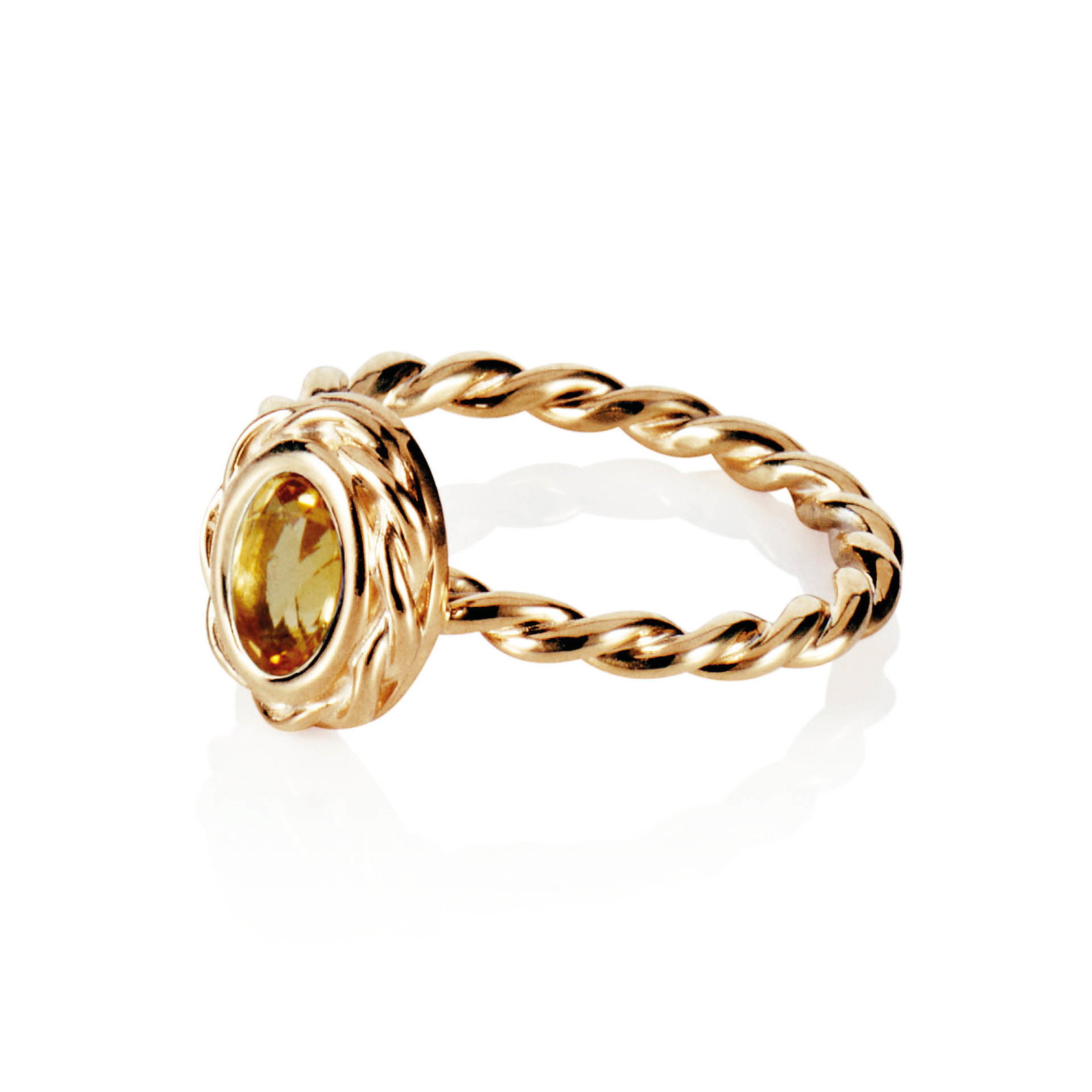 Wrapped Colour Ring - Citrine bild 4