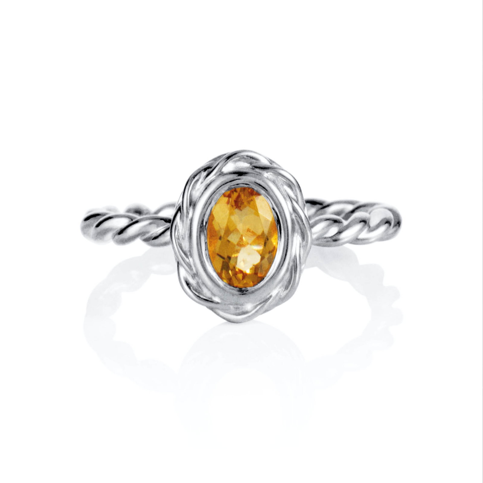 Wrapped Colour Ring - Citrine