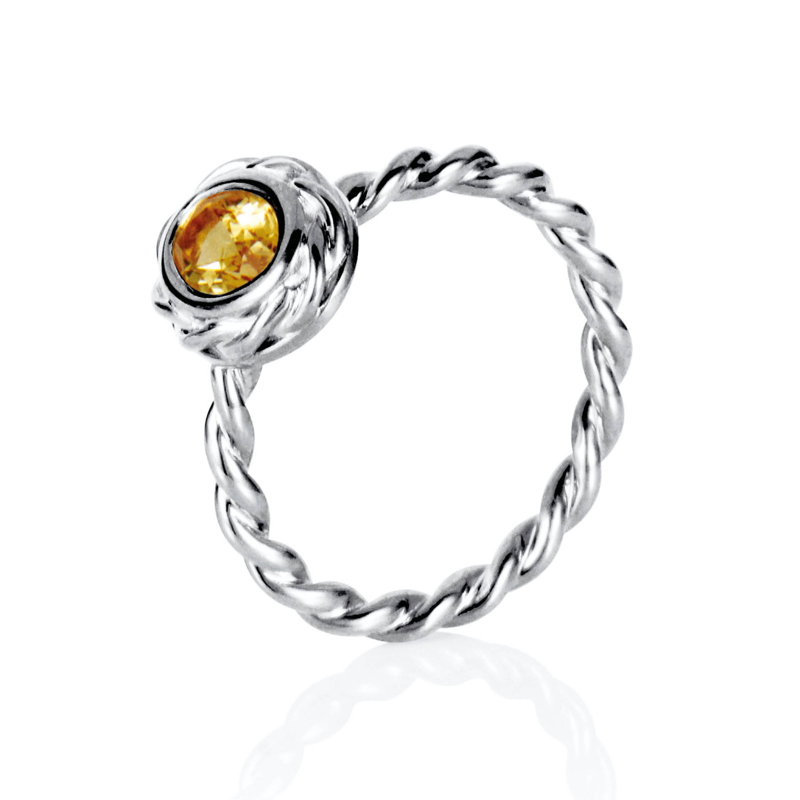 Wrapped Colour Ring - Citrine bild 3