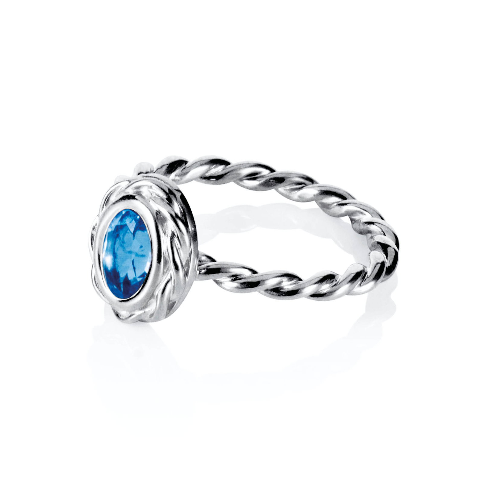Wrapped Colour Ring - Blue Topaz bild 4