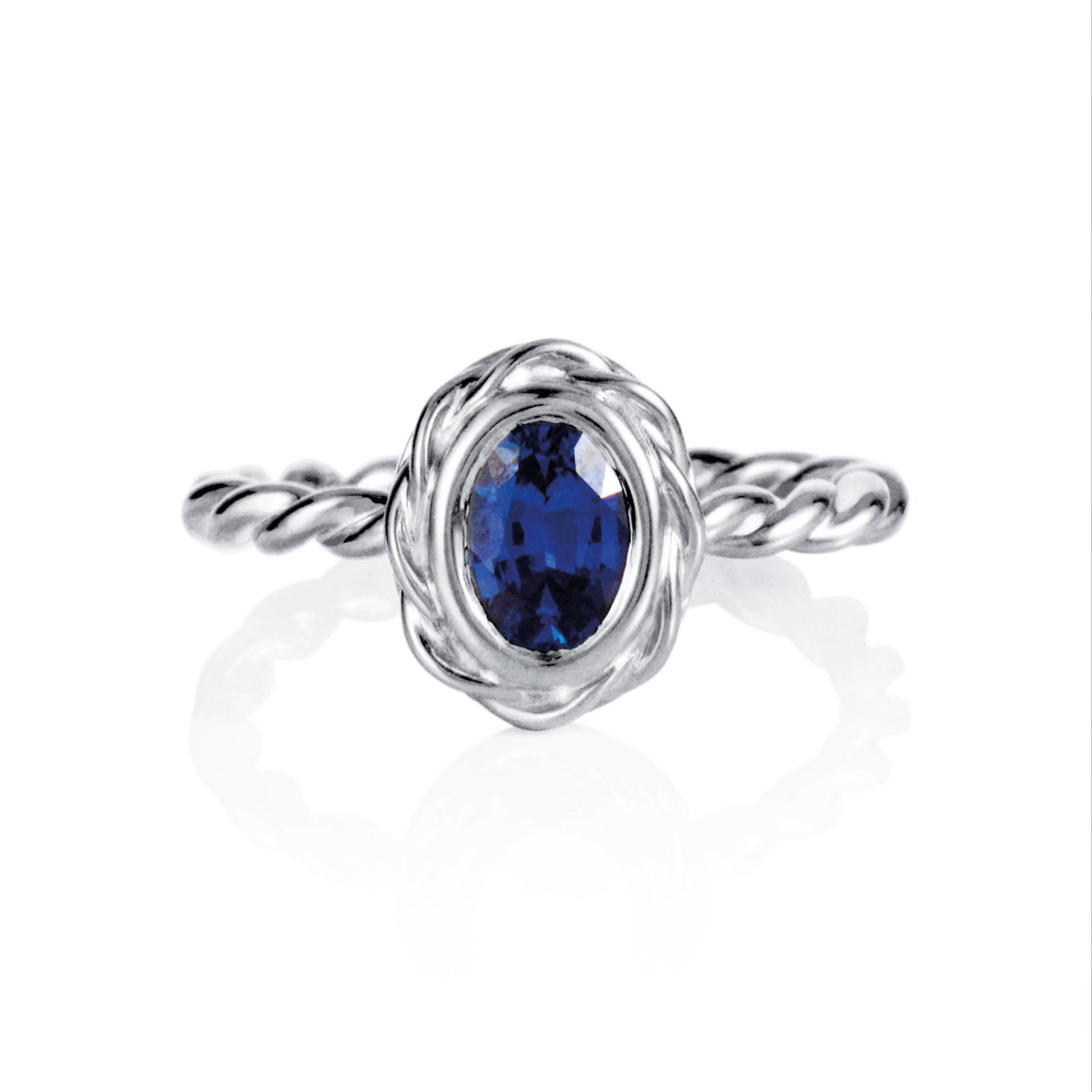 Wrapped Colour Ring - Blue Sapphire