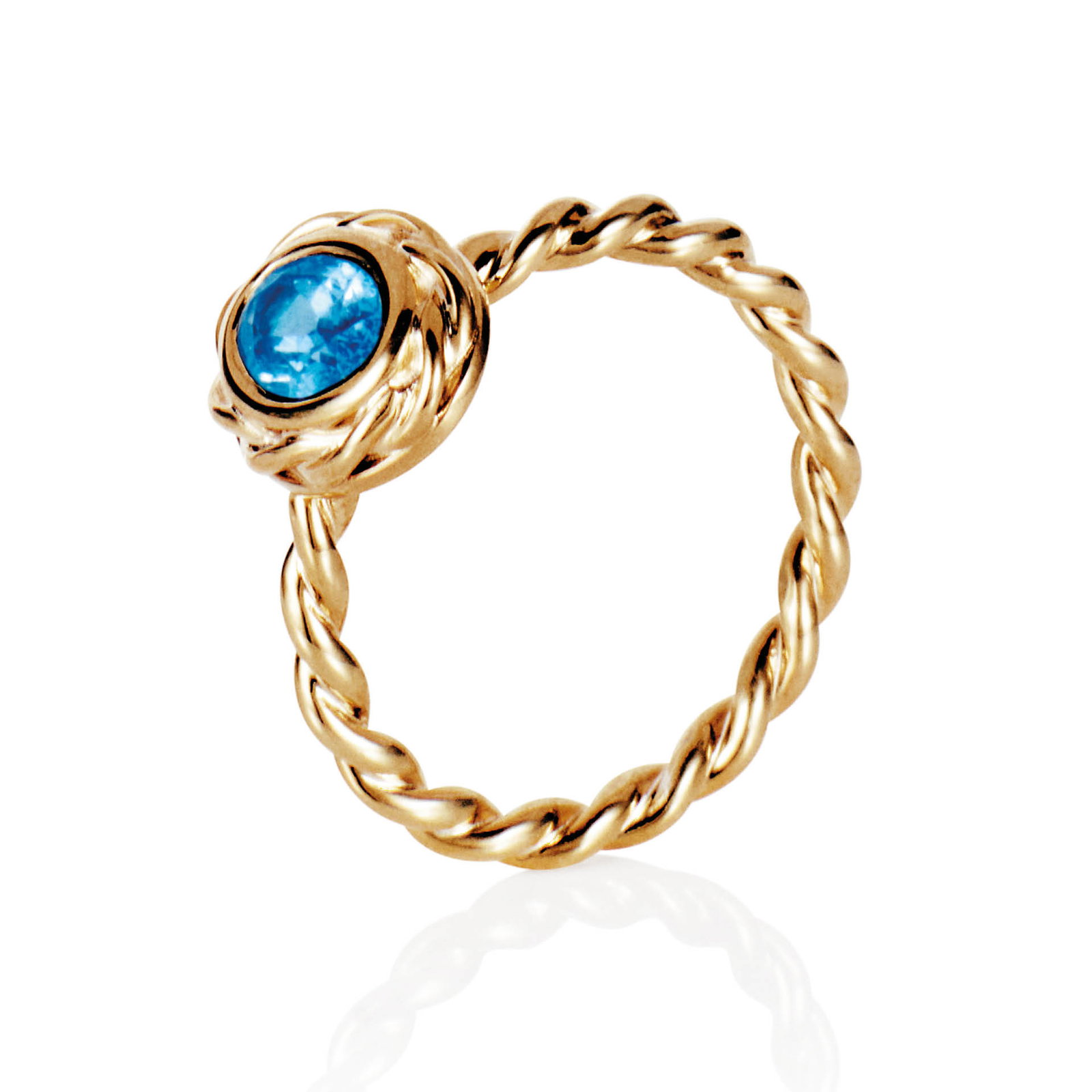 Wrapped Colour Ring - Blue Topaz bild 3