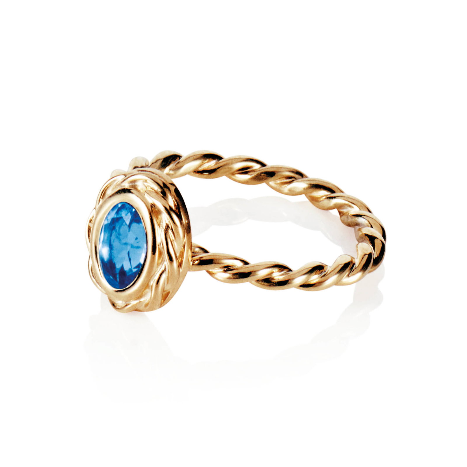 Wrapped Colour Ring - Blue Topaz bild 4