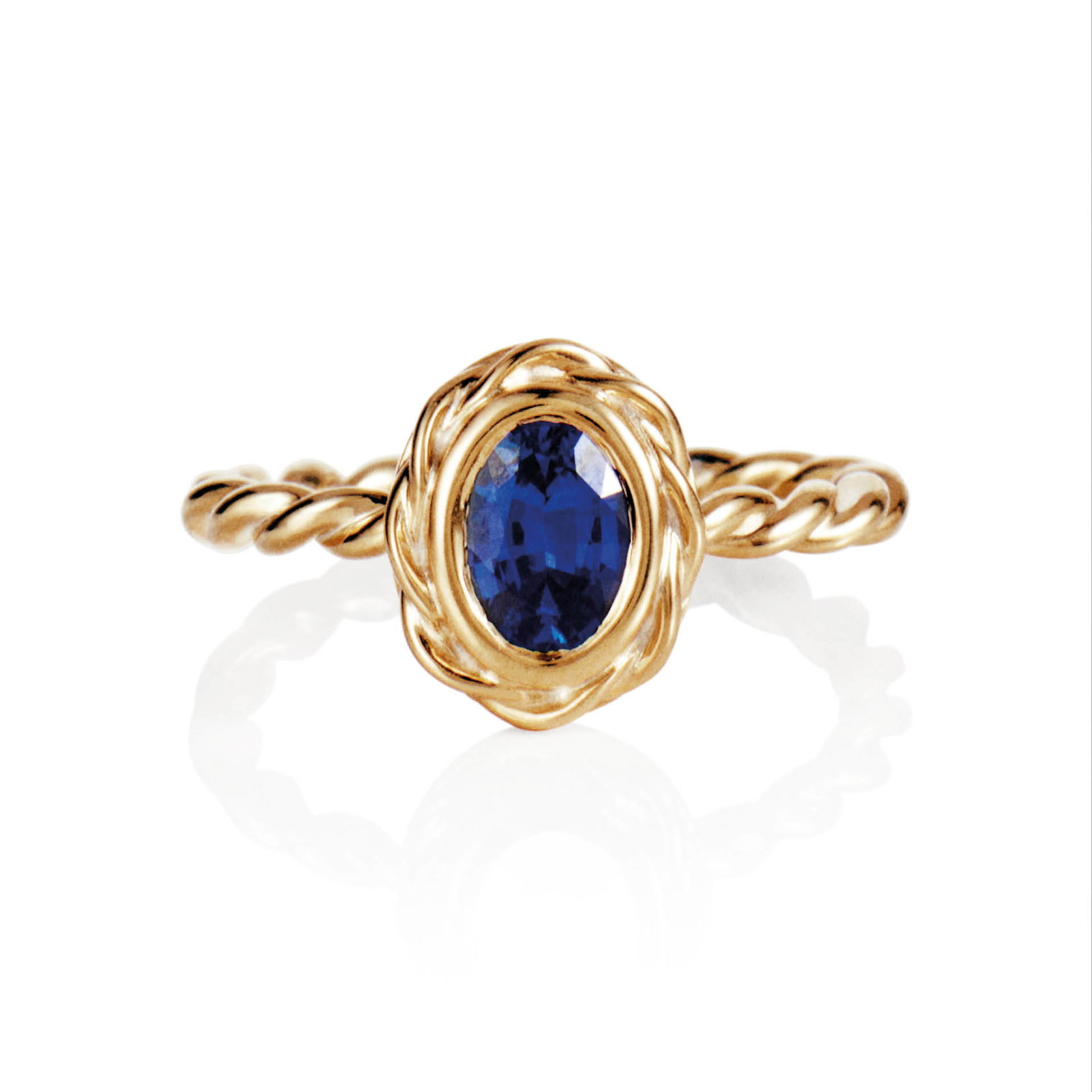 Efva Attling Wrapped Colour Ring - Blue Sapphire 18.75 - GULD