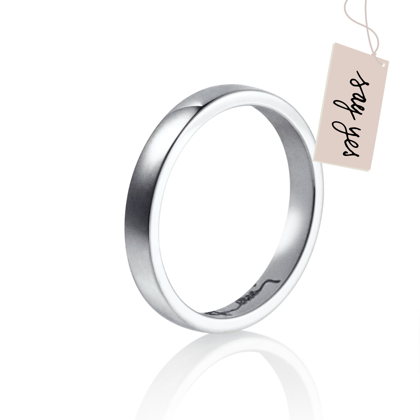 Efva Attling Half Round Thin Ring 17.50 - HYRA RING: SILVER