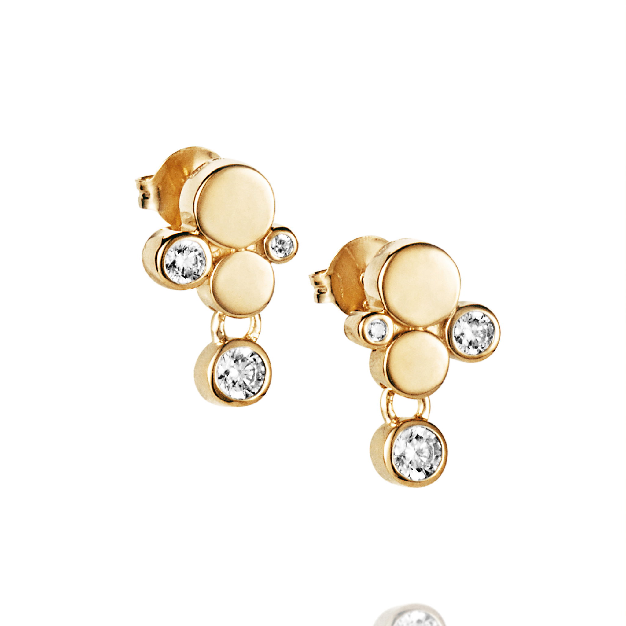 Efva Attling Celebration Bubbles & Stars Ear ONE SIZE - GULD