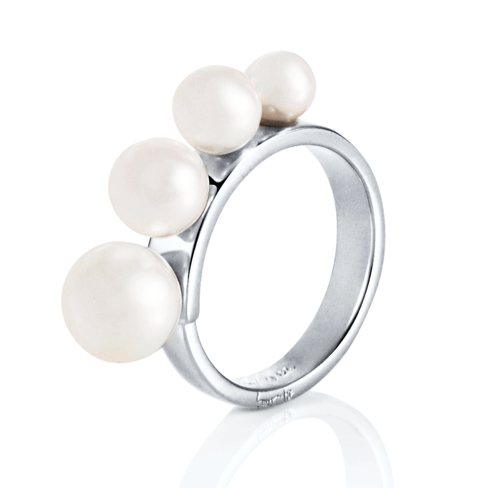 Efva Attling Strings Of Pearls Ring 15.50 - SILVER