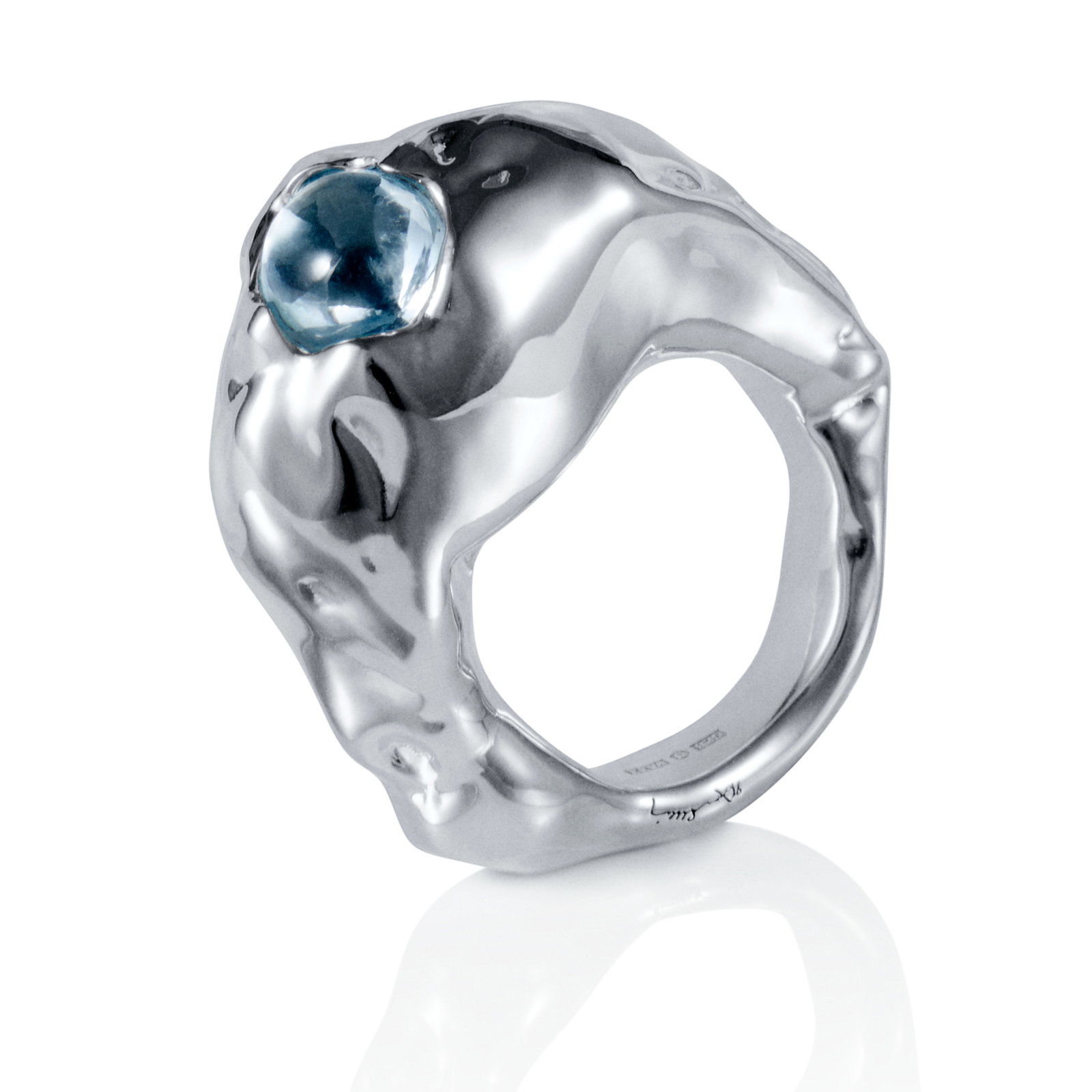 Efva Attling Vulcano Ring - Topaz 17.50 - SILVER