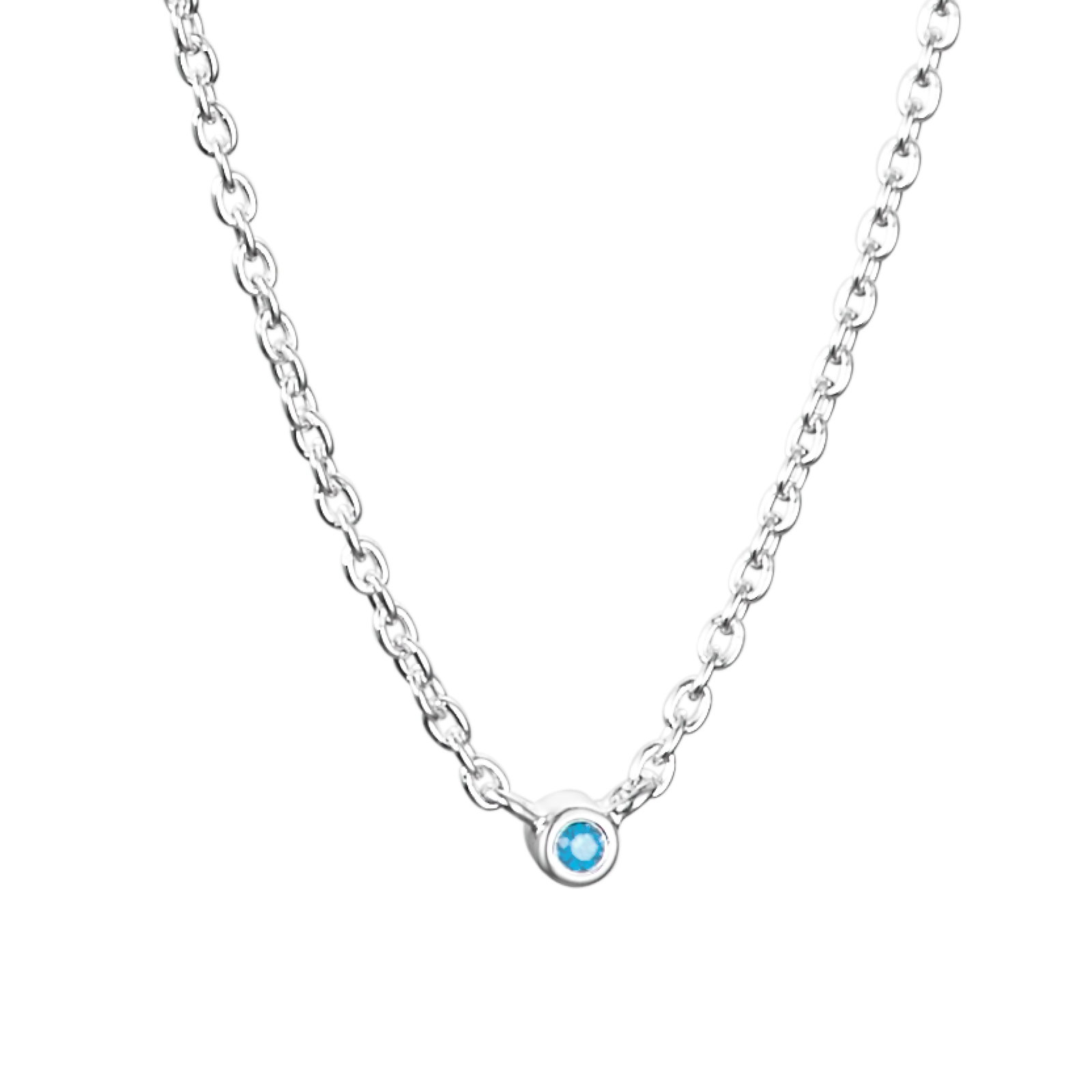 Micro Blink Necklace - Blue Topaz