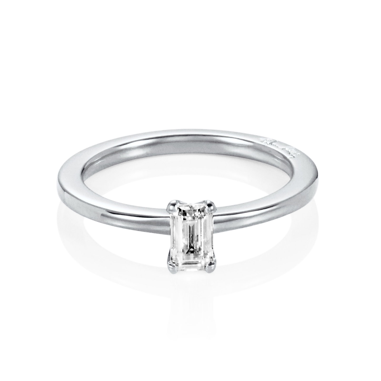 Efva Attling Emerald Star Ring 0.40 ct 20.75 - VITGULD
