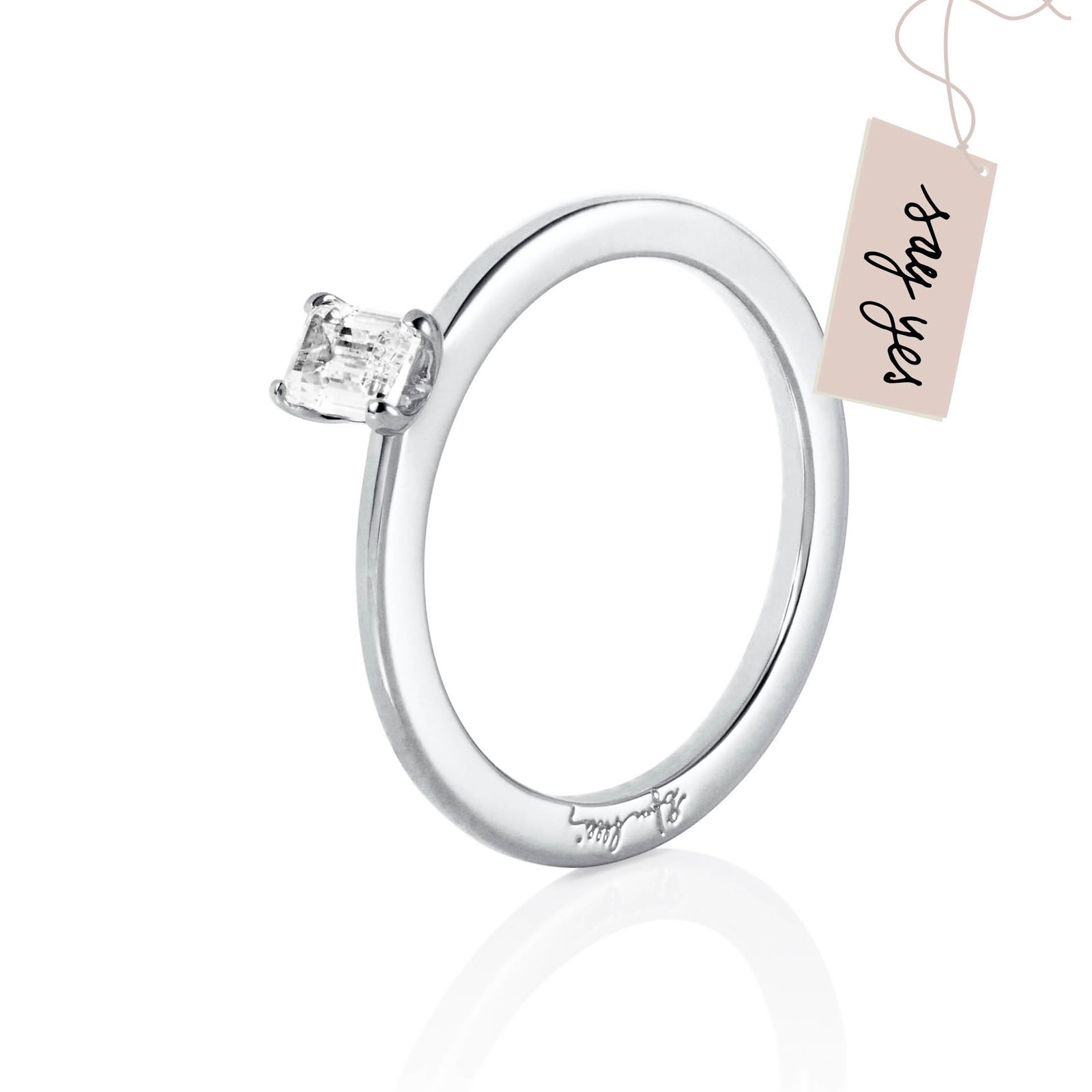 Efva Attling Emerald Star Ring 0.40 ct 17.50 - HYRA RING: SILVER